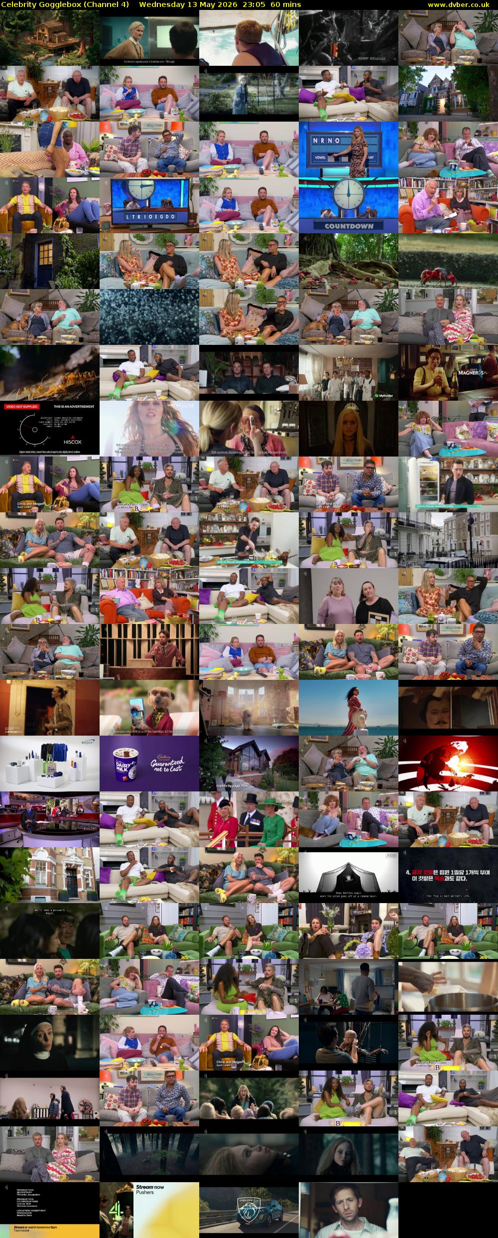 Celebrity Gogglebox (Channel 4) Wednesday 13 May 2026 23:05 - 00:05