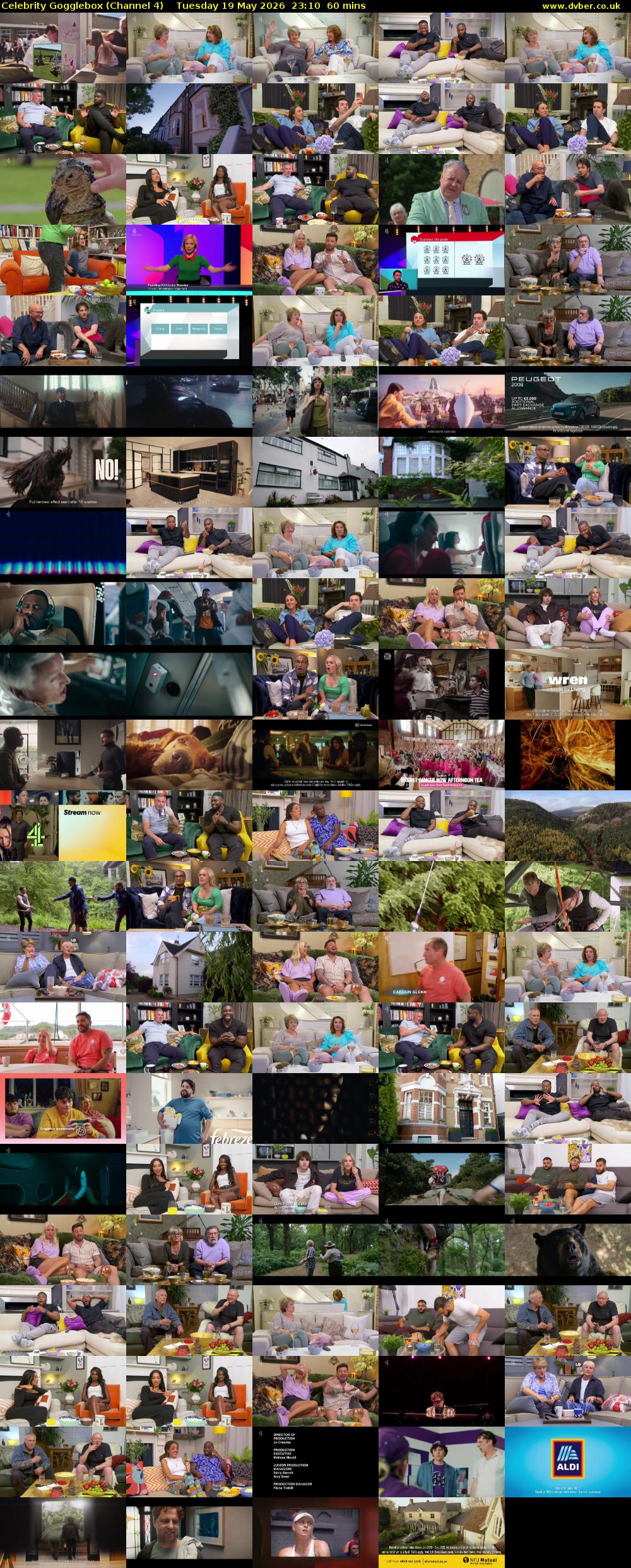 Celebrity Gogglebox (Channel 4) Tuesday 19 May 2026 23:10 - 00:10