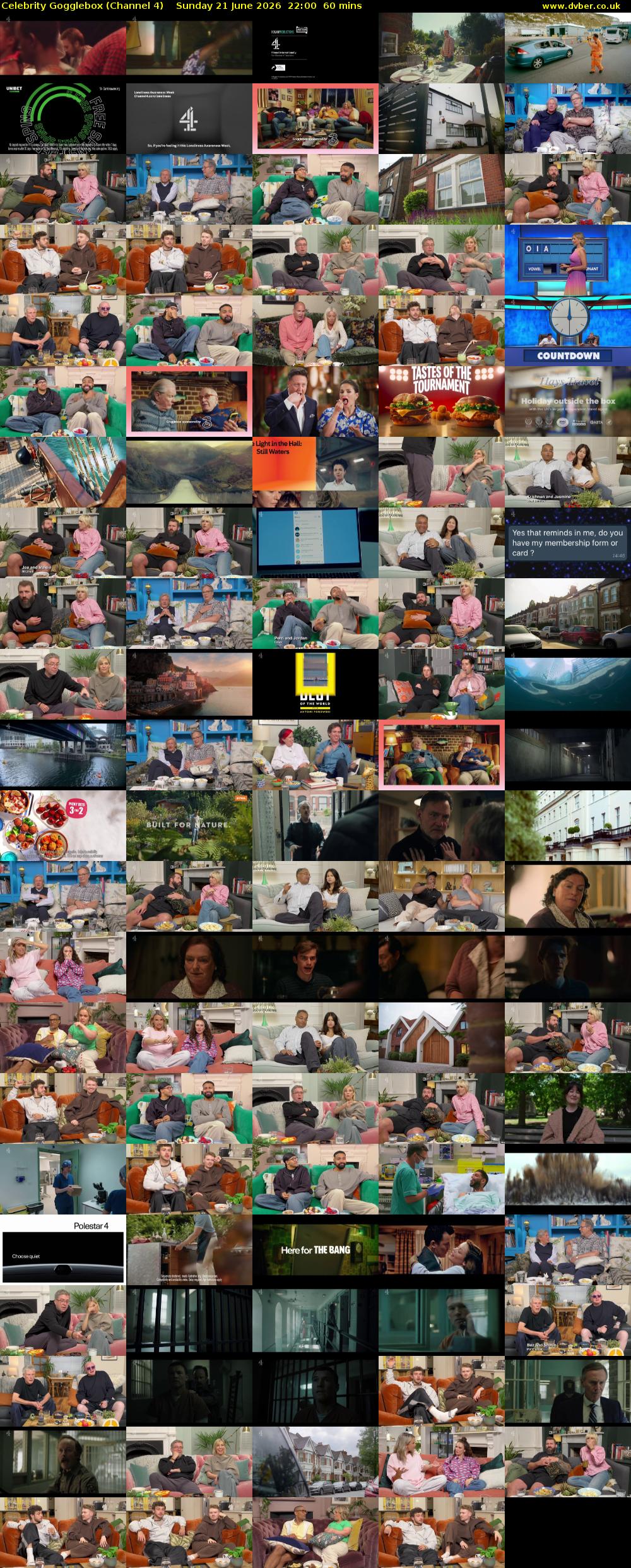 Celebrity Gogglebox (Channel 4) Sunday 21 June 2026 22:00 - 23:00