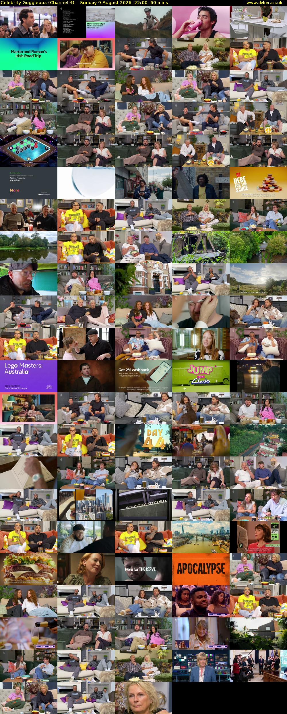 Celebrity Gogglebox (Channel 4) Sunday 9 August 2026 22:00 - 23:00
