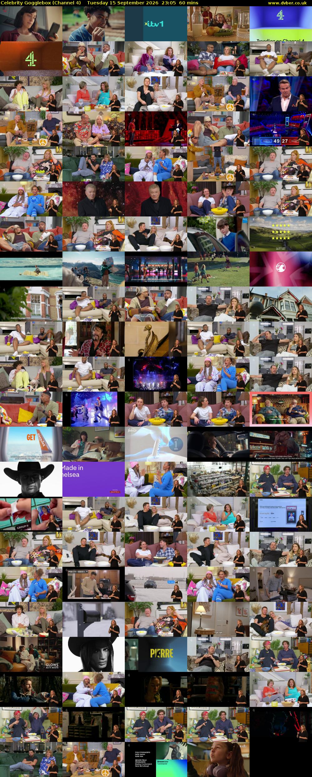 Celebrity Gogglebox (Channel 4) Tuesday 15 September 2026 23:05 - 00:05