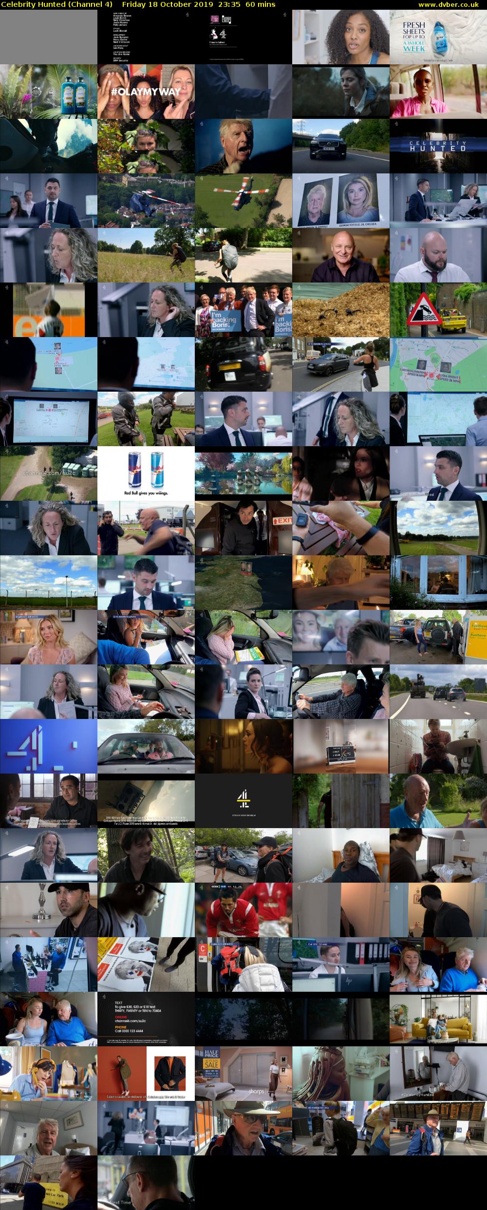 Celebrity Hunted (Channel 4) Friday 18 October 2019 23:35 - 00:35