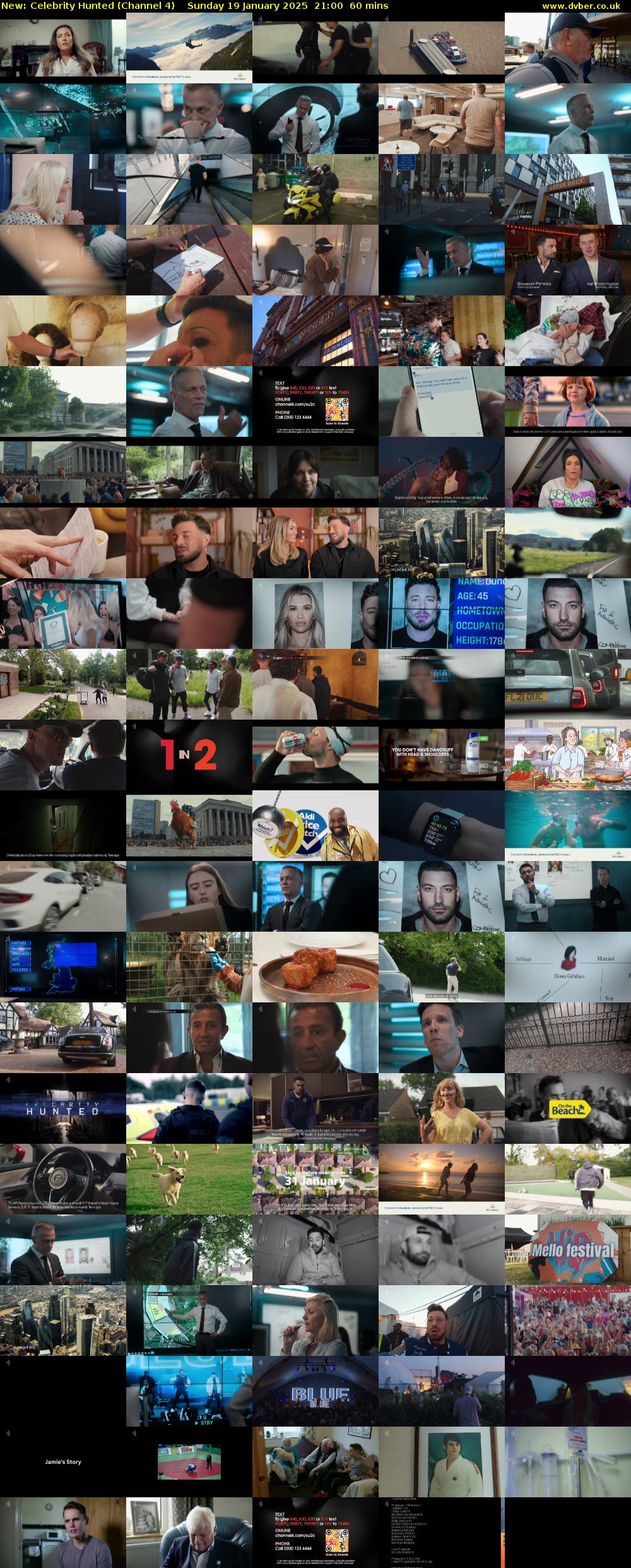 Celebrity Hunted (Channel 4) Sunday 19 January 2025 21:00 - 22:00