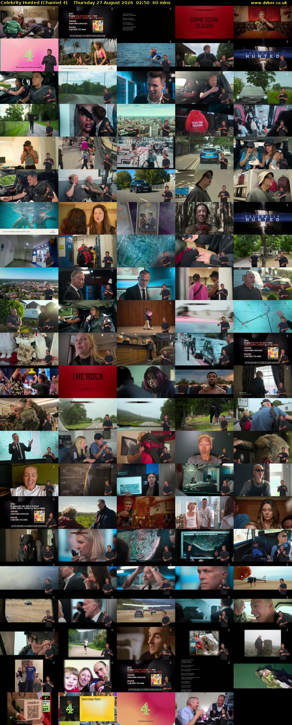 Celebrity Hunted (Channel 4) Thursday 27 August 2026 02:50 - 03:50