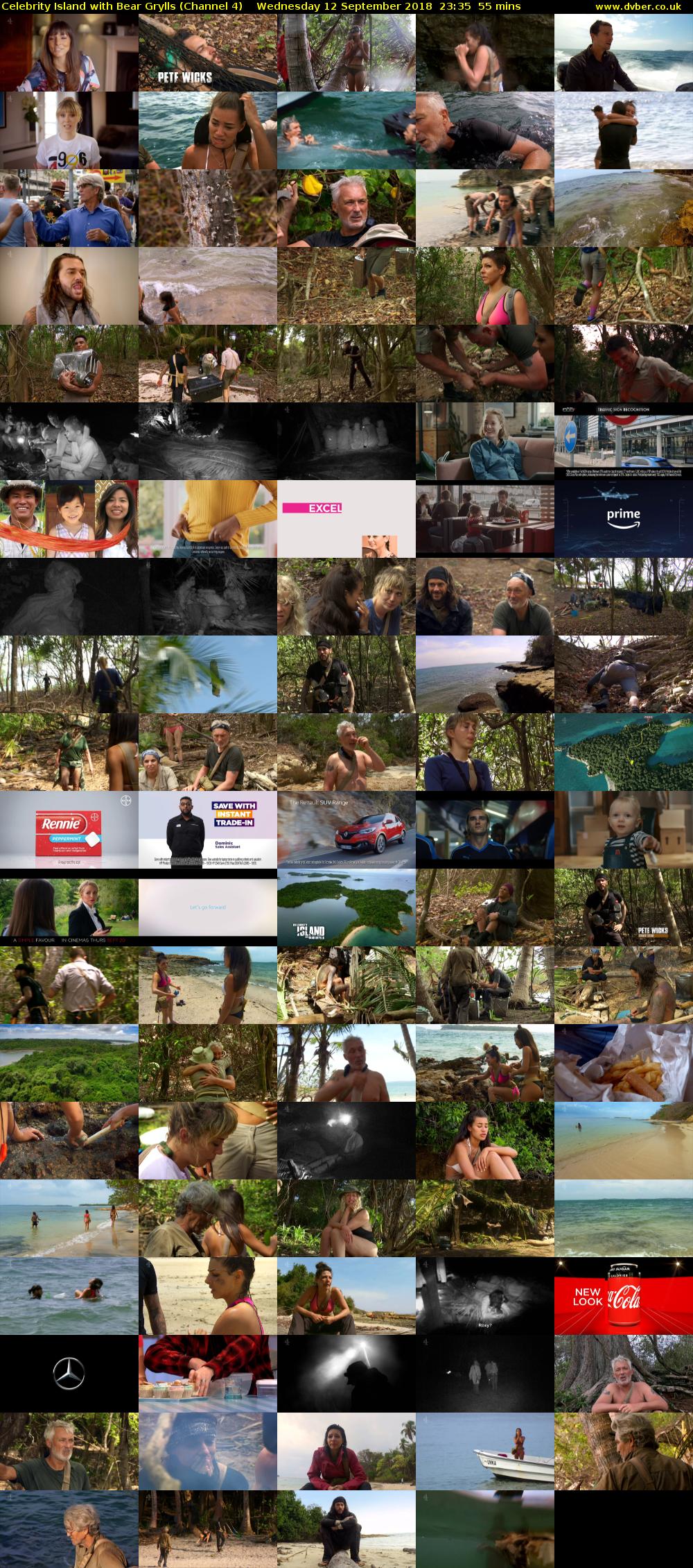 Celebrity Island with Bear Grylls (Channel 4) Wednesday 12 September 2018 23:35 - 00:30