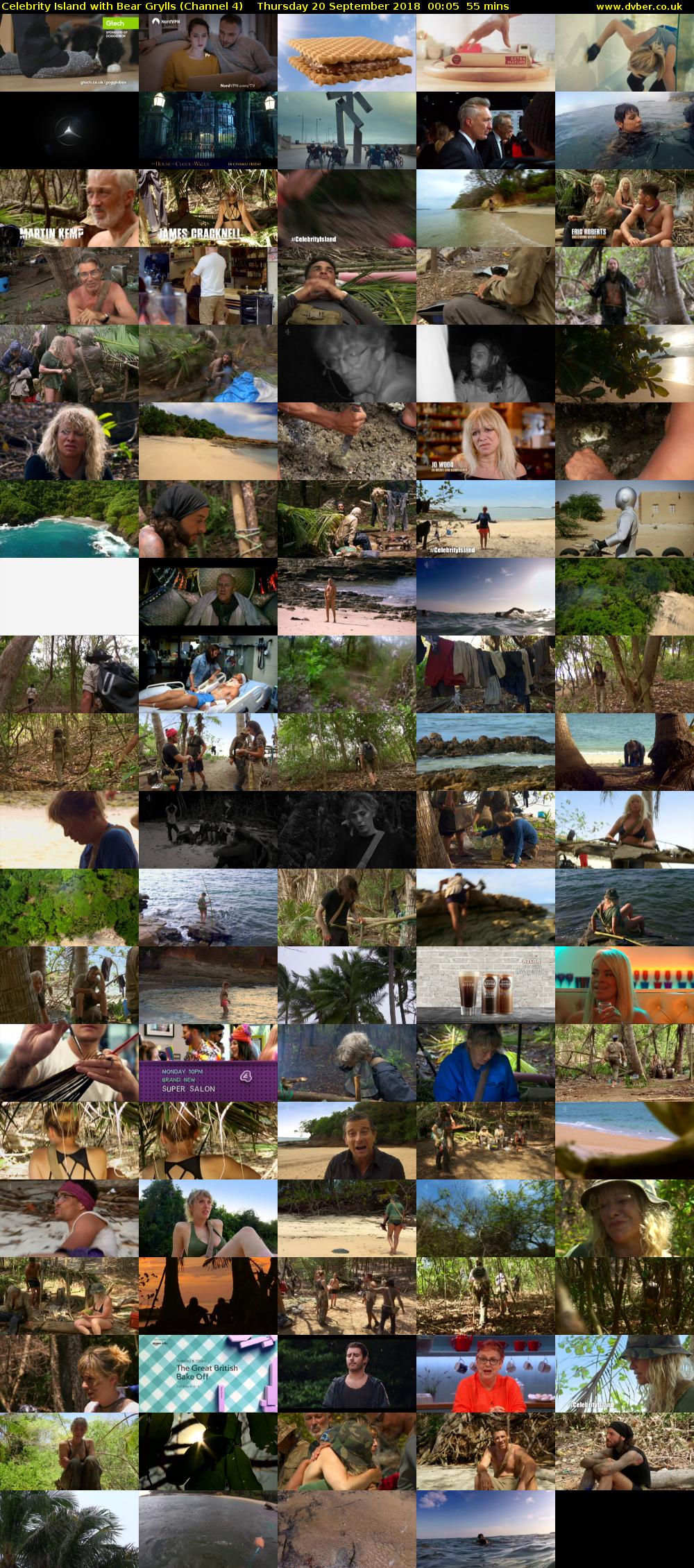 Celebrity Island with Bear Grylls (Channel 4) Thursday 20 September 2018 00:05 - 01:00
