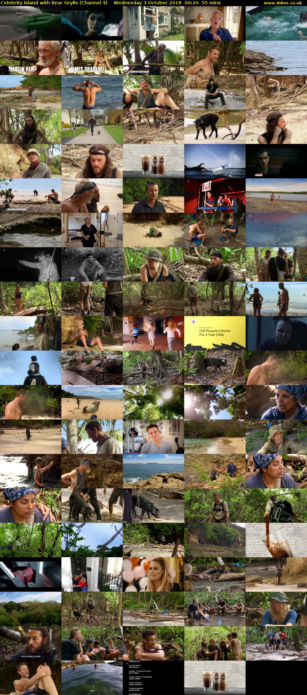 Celebrity Island with Bear Grylls (Channel 4) Wednesday 3 October 2018 00:20 - 01:15