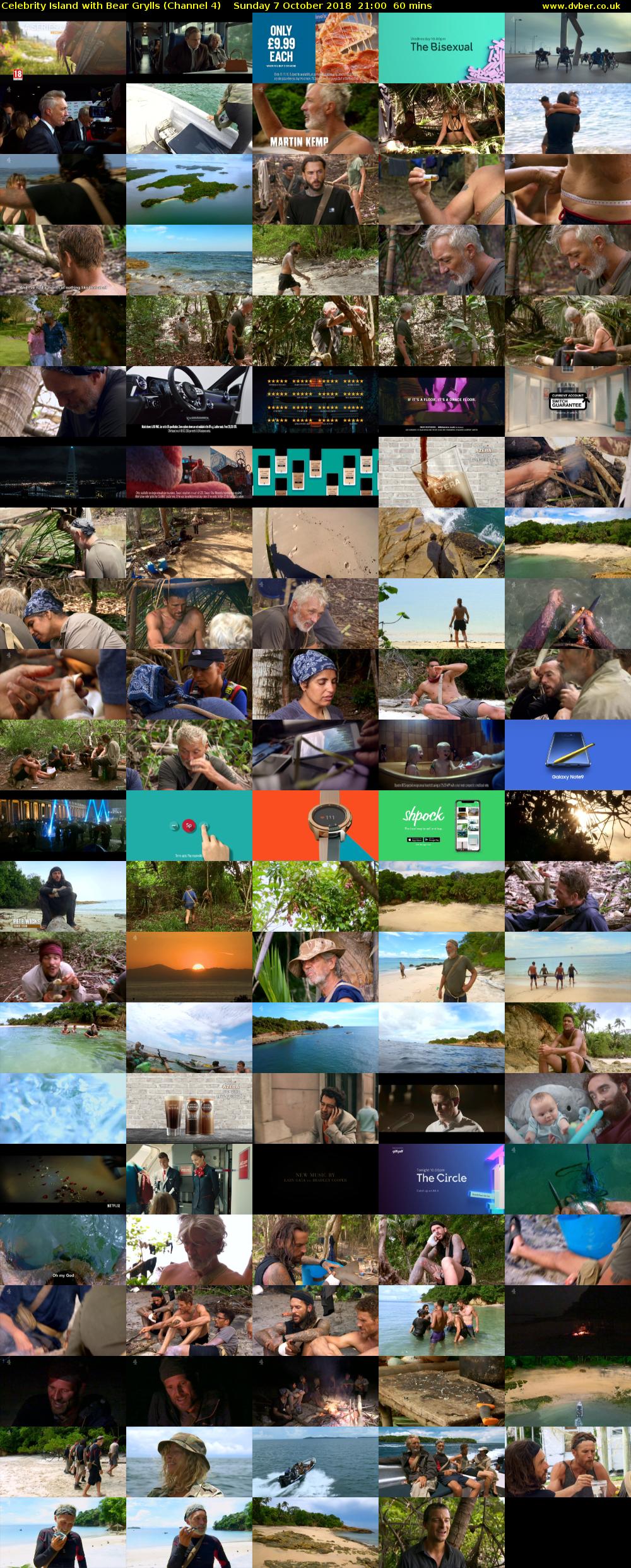 Celebrity Island with Bear Grylls (Channel 4) Sunday 7 October 2018 21:00 - 22:00