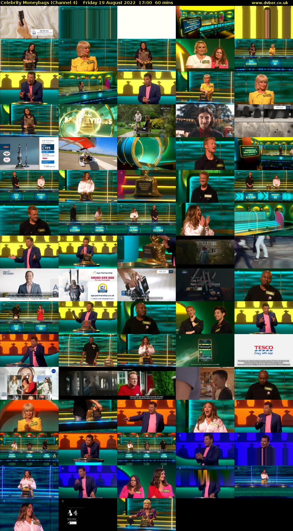 Celebrity Moneybags (Channel 4) Friday 19 August 2022 17:00 - 18:00