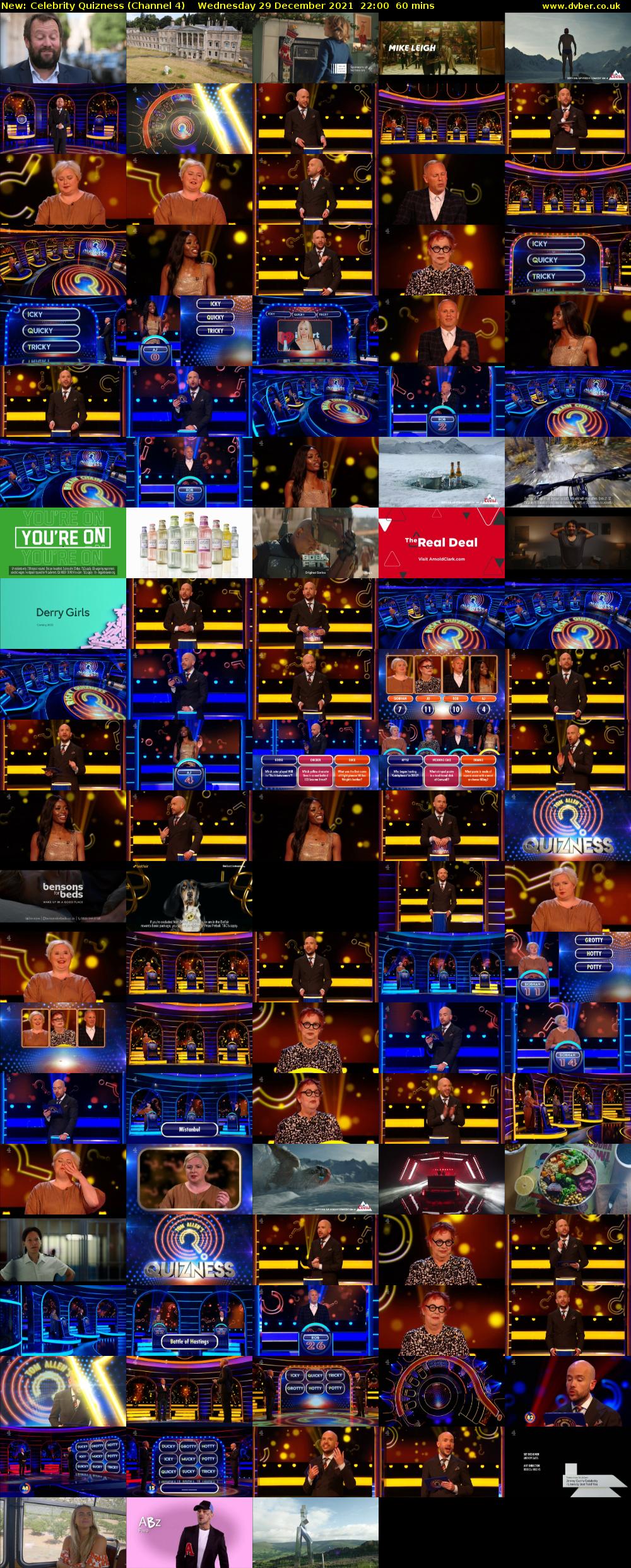 Celebrity Quizness (Channel 4) Wednesday 29 December 2021 22:00 - 23:00