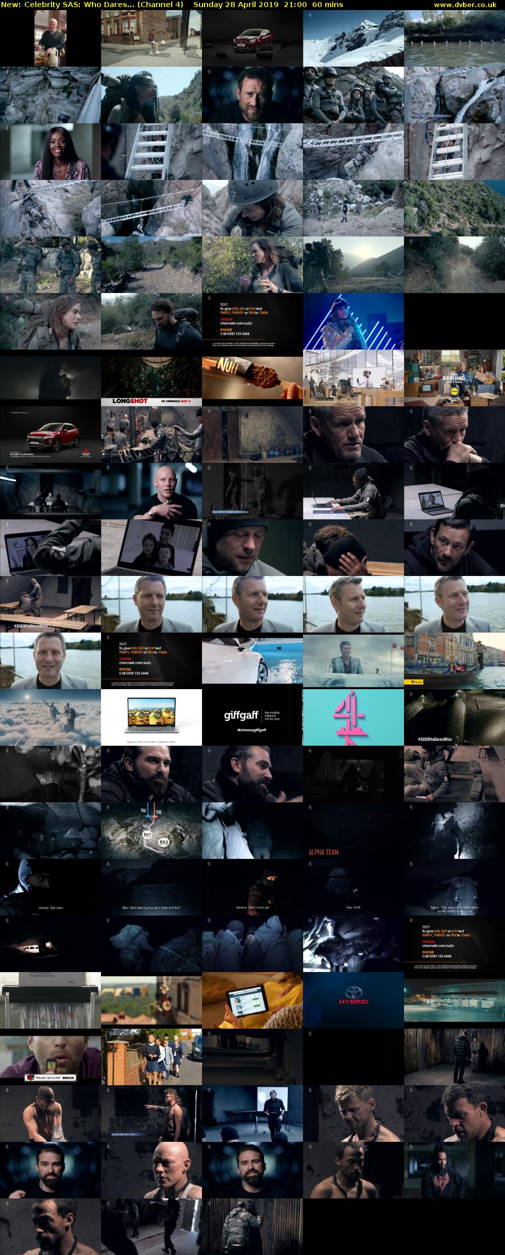 Celebrity SAS: Who Dares... (Channel 4) Sunday 28 April 2019 21:00 - 22:00