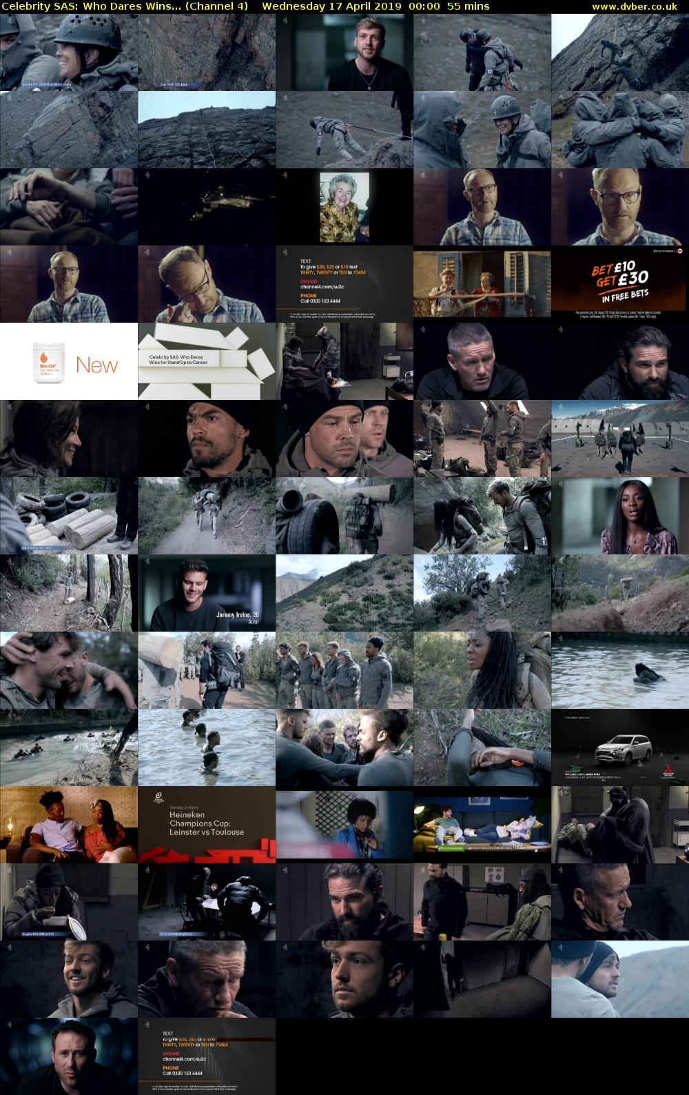 Celebrity SAS: Who Dares Wins... (Channel 4) Wednesday 17 April 2019 00:00 - 00:55