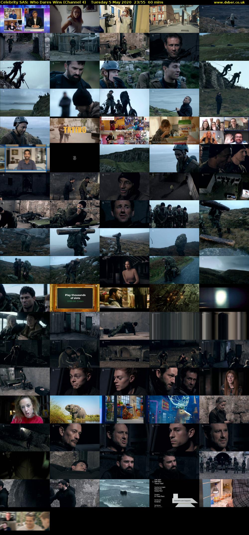Celebrity SAS: Who Dares Wins (Channel 4) Tuesday 5 May 2020 23:55 - 00:55