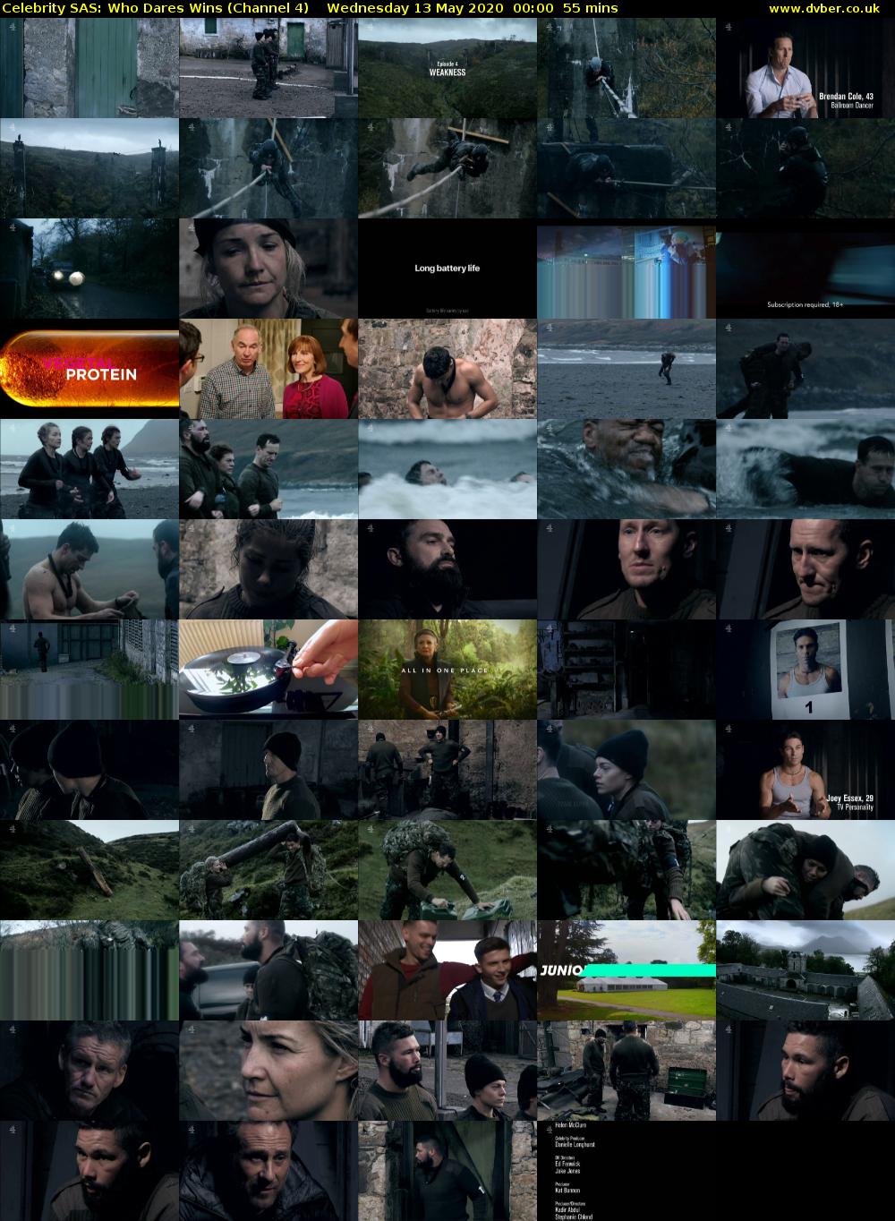 Celebrity SAS: Who Dares Wins (Channel 4) Wednesday 13 May 2020 00:00 - 00:55