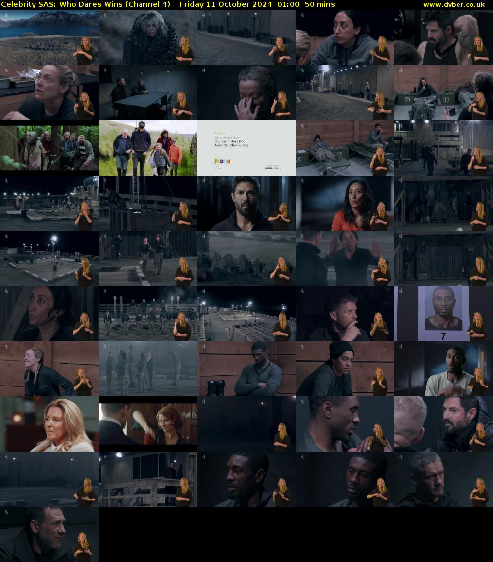 Celebrity SAS: Who Dares Wins (Channel 4) Friday 11 October 2024 01:00 - 01:50