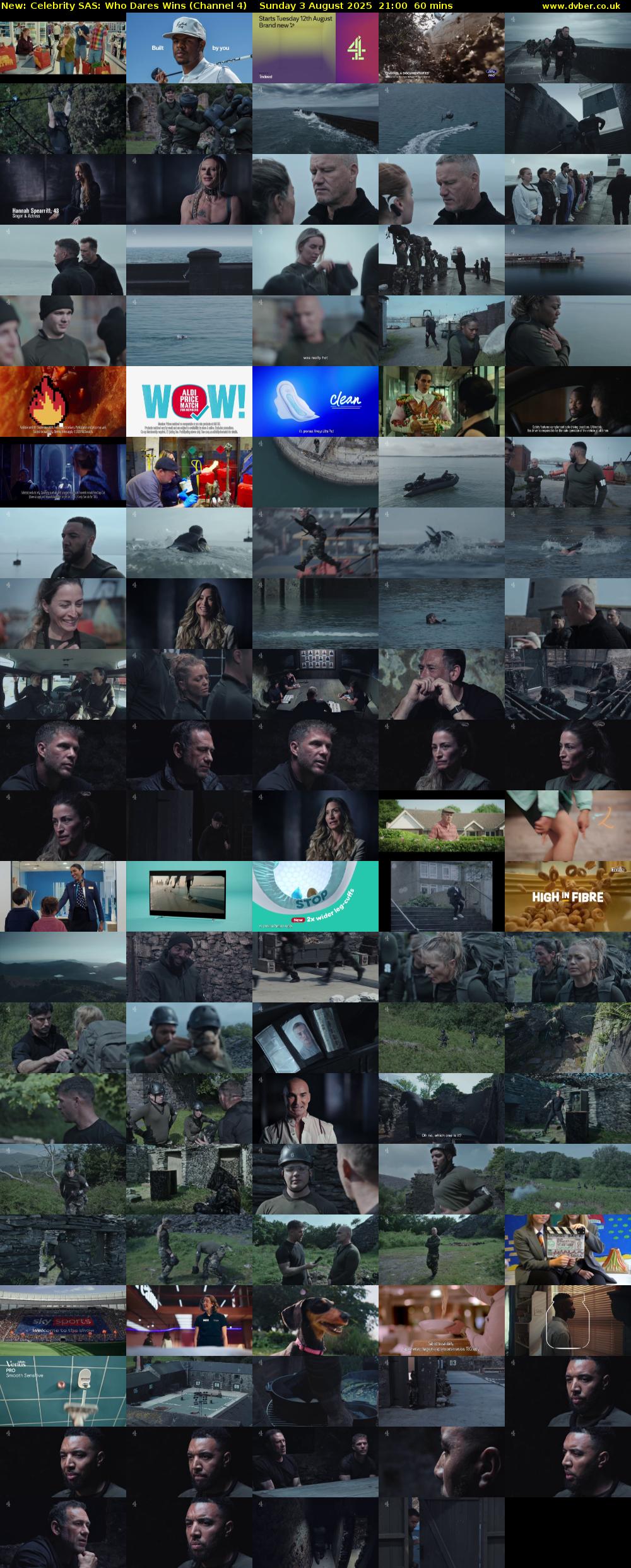 Celebrity SAS: Who Dares Wins (Channel 4) Sunday 3 August 2025 21:00 - 22:00