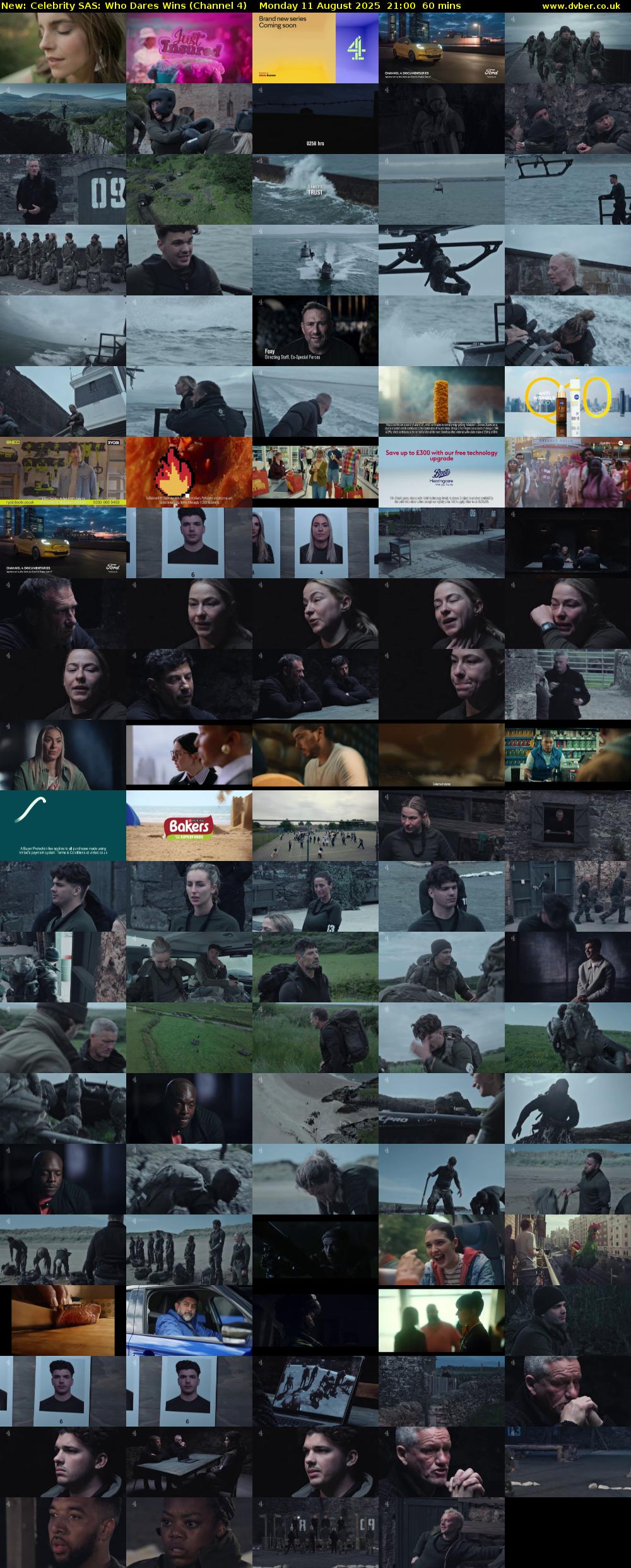 Celebrity SAS: Who Dares Wins (Channel 4) Monday 11 August 2025 21:00 - 22:00