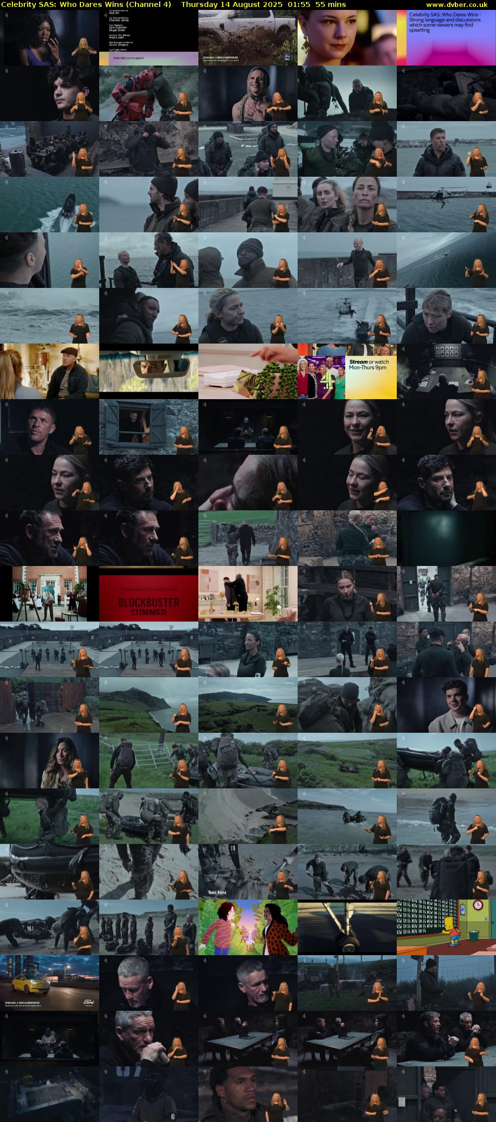 Celebrity SAS: Who Dares Wins (Channel 4) Thursday 14 August 2025 01:55 - 02:50