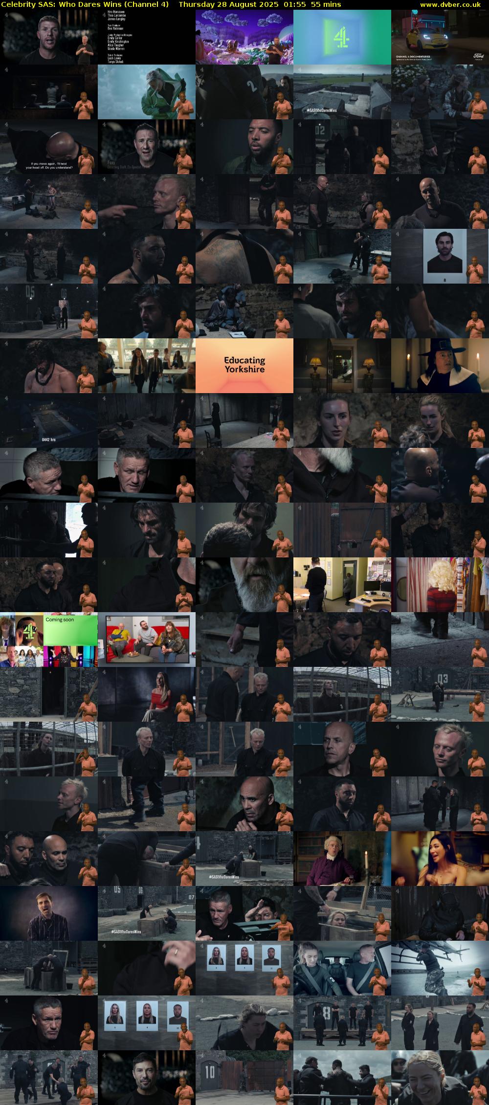 Celebrity SAS: Who Dares Wins (Channel 4) Thursday 28 August 2025 01:55 - 02:50
