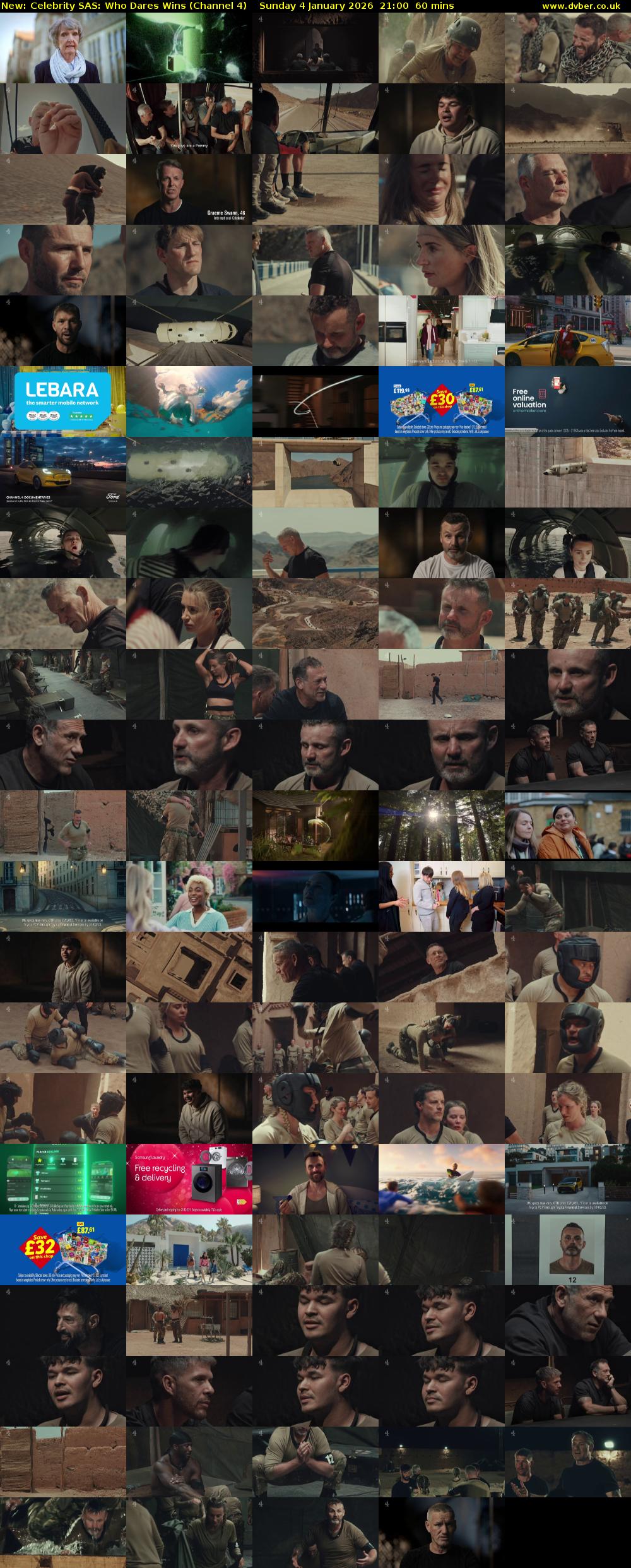 Celebrity SAS: Who Dares Wins (Channel 4) Sunday 4 January 2026 21:00 - 22:00