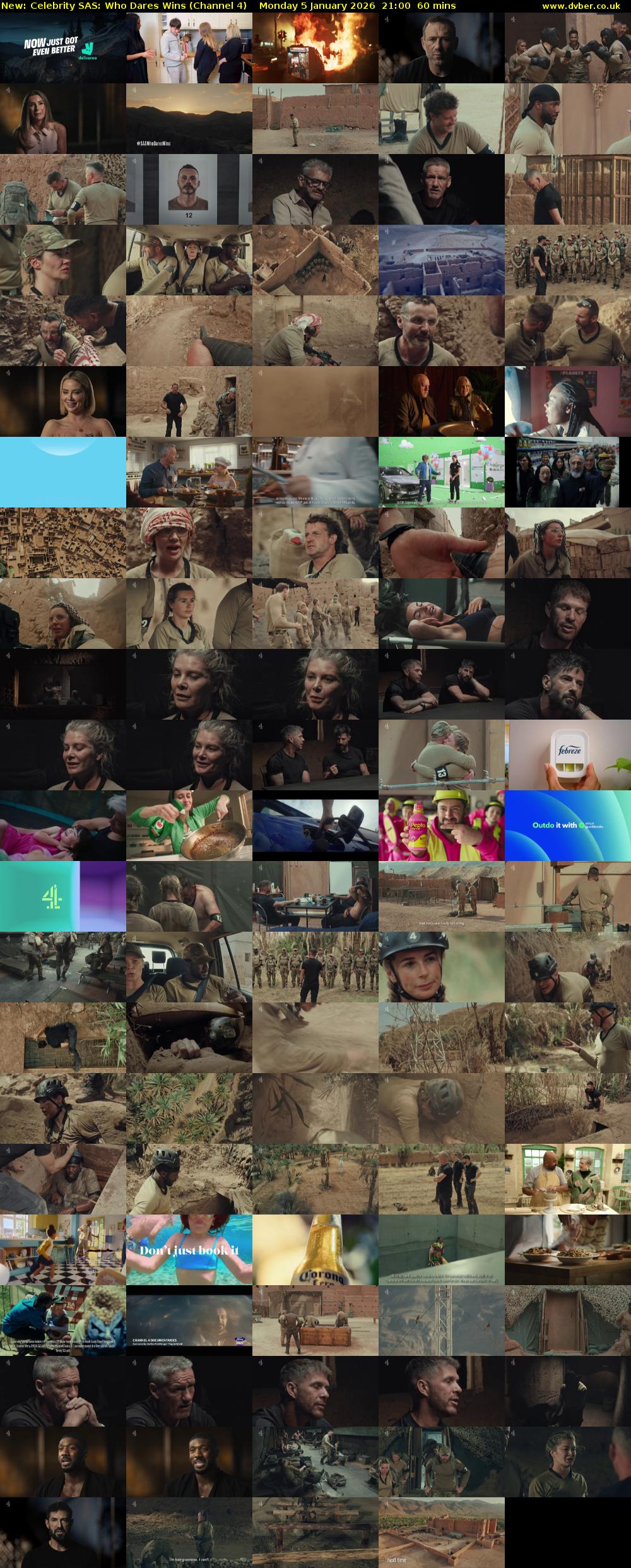 Celebrity SAS: Who Dares Wins (Channel 4) Monday 5 January 2026 21:00 - 22:00