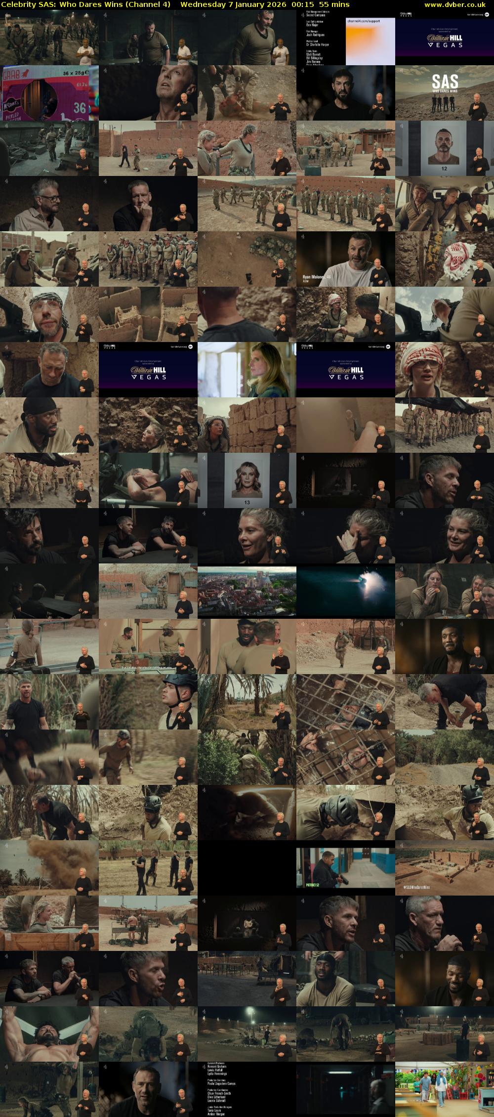 Celebrity SAS: Who Dares Wins (Channel 4) Wednesday 7 January 2026 00:15 - 01:10