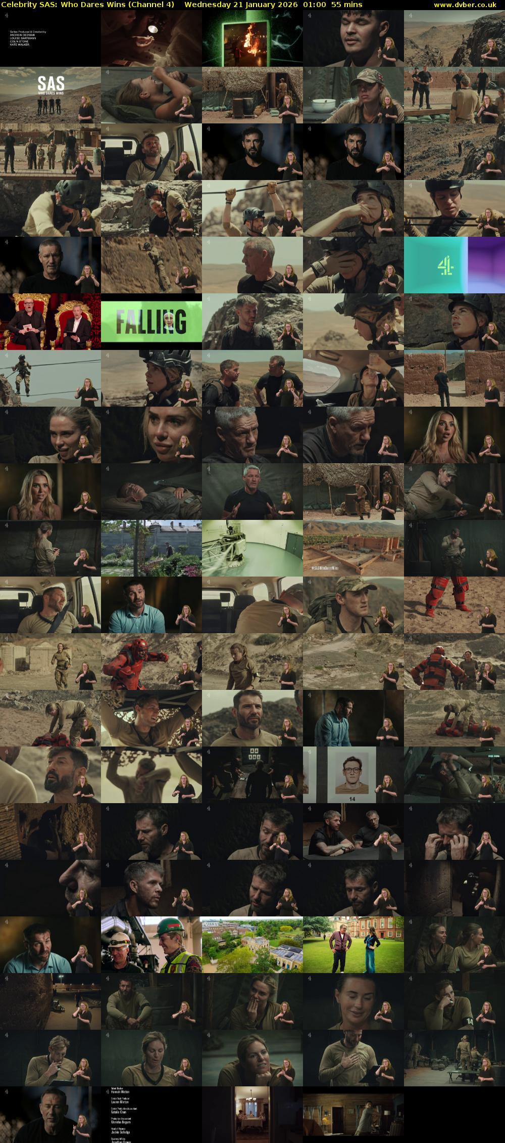 Celebrity SAS: Who Dares Wins (Channel 4) Wednesday 21 January 2026 01:00 - 01:55