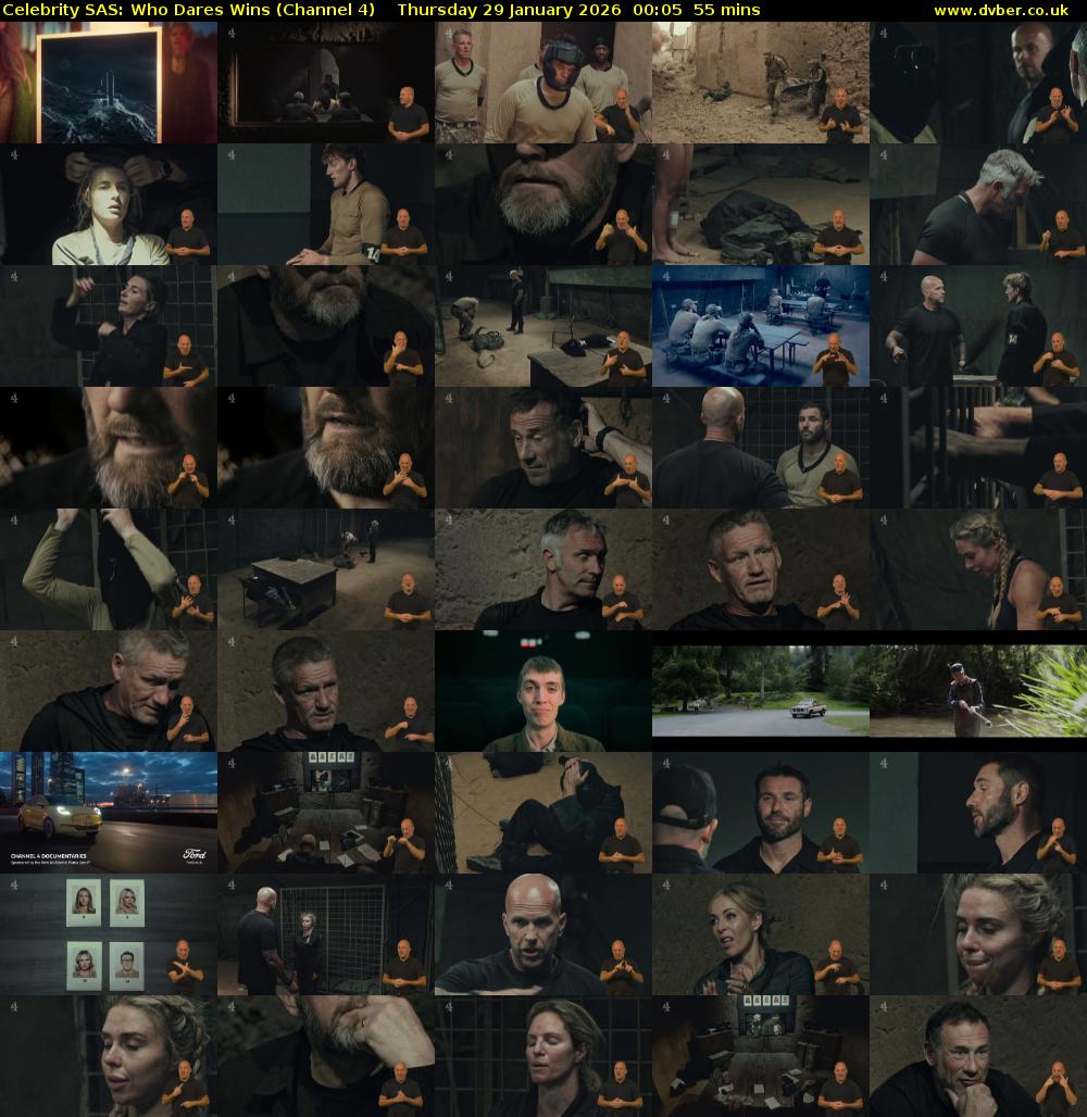 Celebrity SAS: Who Dares Wins (Channel 4) Thursday 29 January 2026 00:05 - 01:00