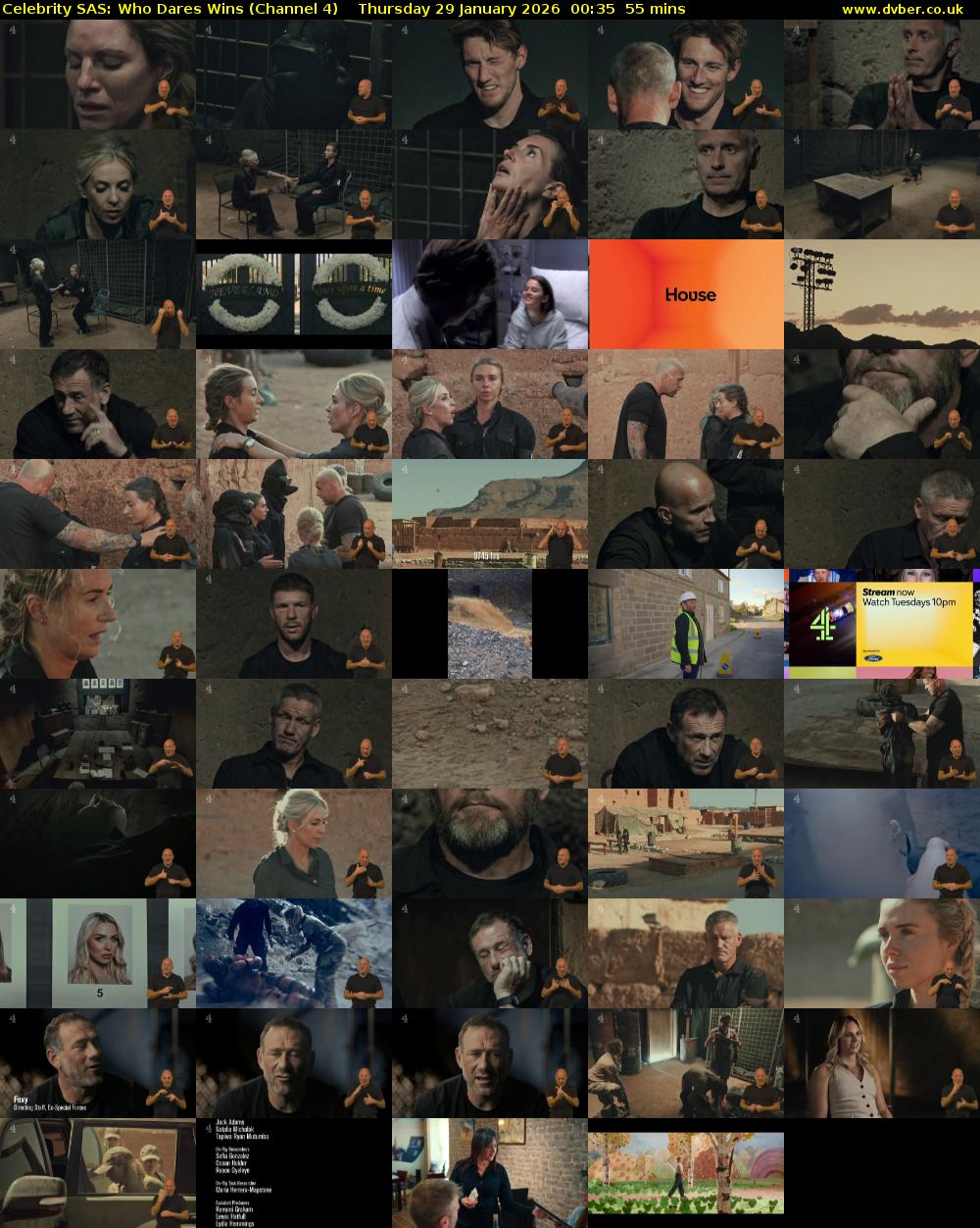 Celebrity SAS: Who Dares Wins (Channel 4) Thursday 29 January 2026 00:35 - 01:30