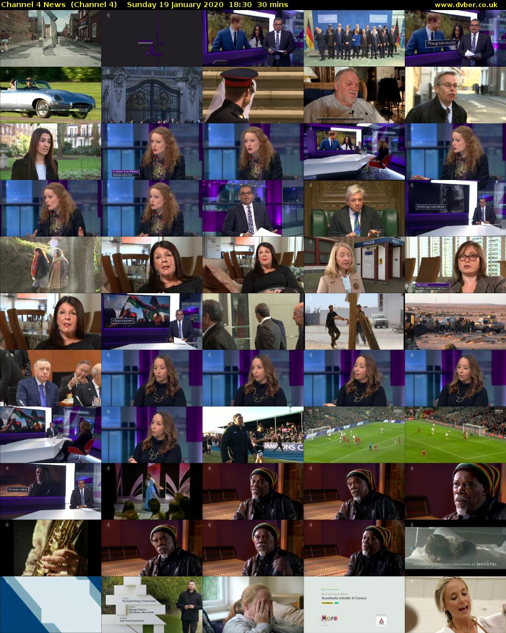 Channel 4 News  (Channel 4) Sunday 19 January 2020 18:30 - 19:00
