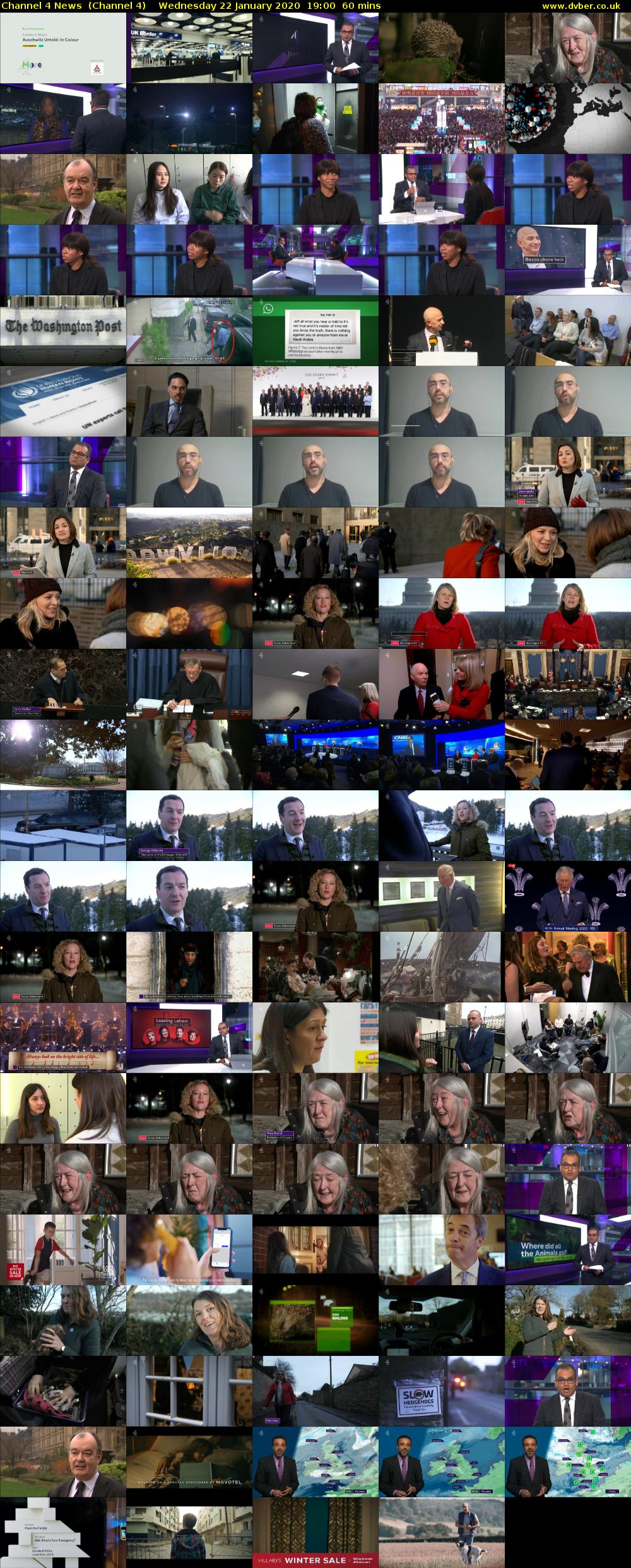 Channel 4 News  (Channel 4) Wednesday 22 January 2020 19:00 - 20:00