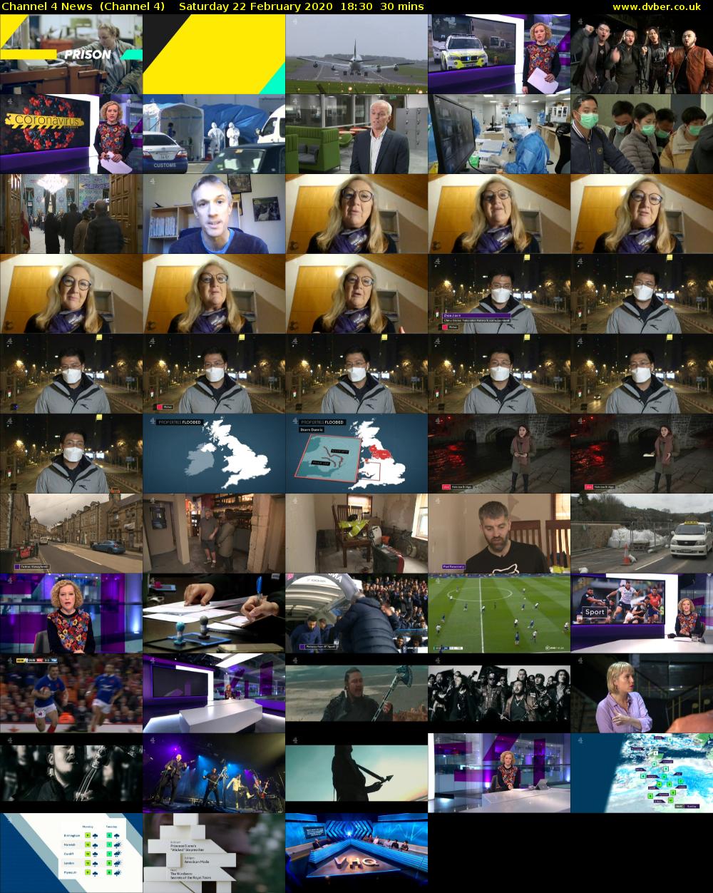 Channel 4 News  (Channel 4) Saturday 22 February 2020 18:30 - 19:00