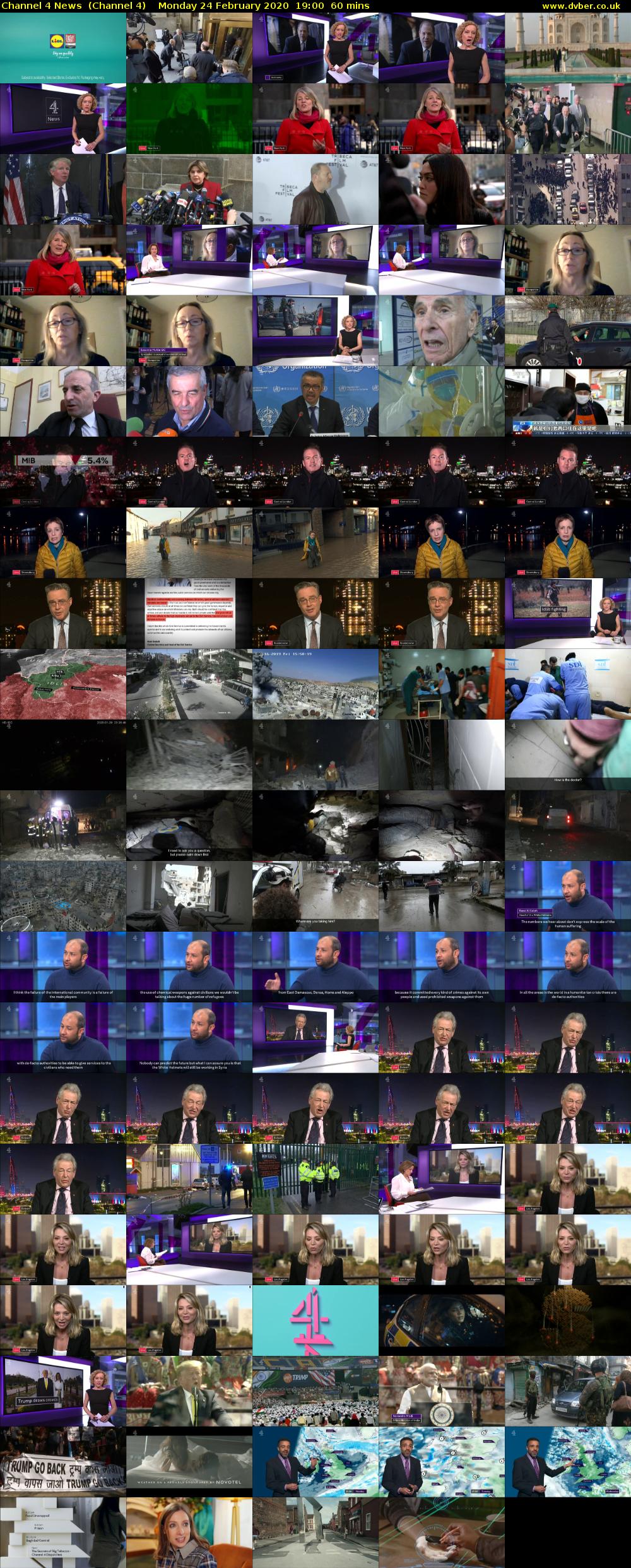 Channel 4 News  (Channel 4) Monday 24 February 2020 19:00 - 20:00
