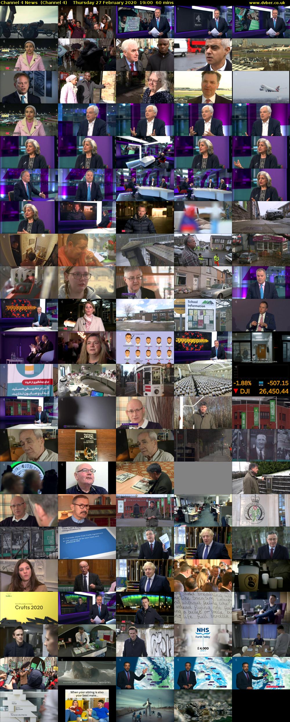 Channel 4 News  (Channel 4) Thursday 27 February 2020 19:00 - 20:00