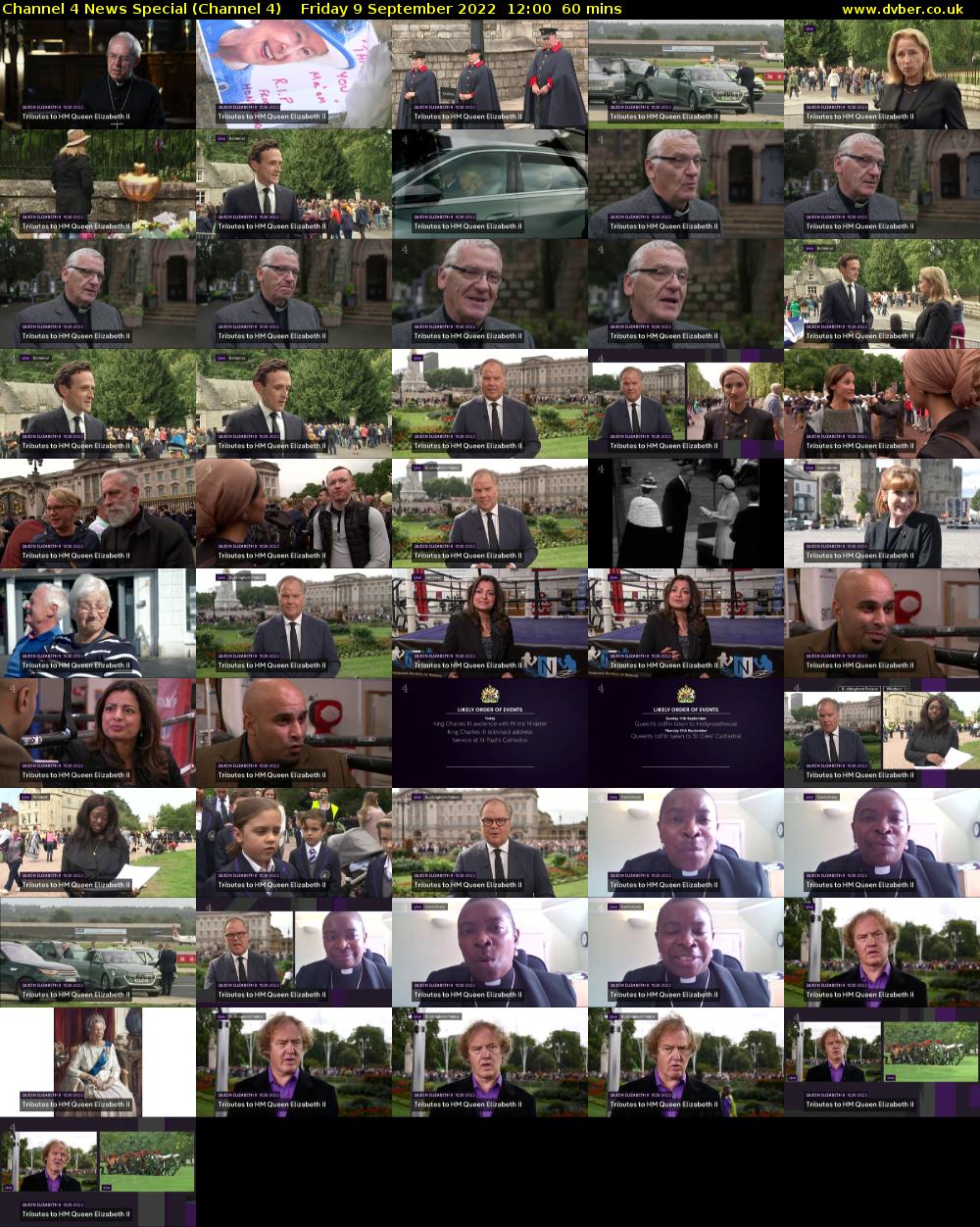 Channel 4 News Special (Channel 4) Friday 9 September 2022 12:00 - 13:00