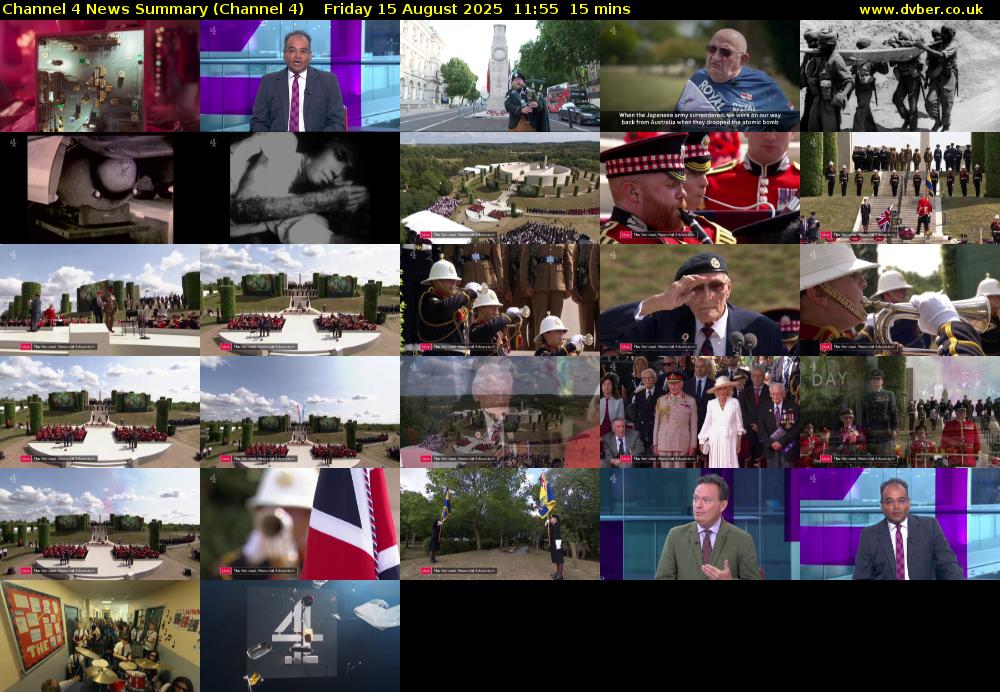 Channel 4 News Summary (Channel 4) Friday 15 August 2025 11:55 - 12:10