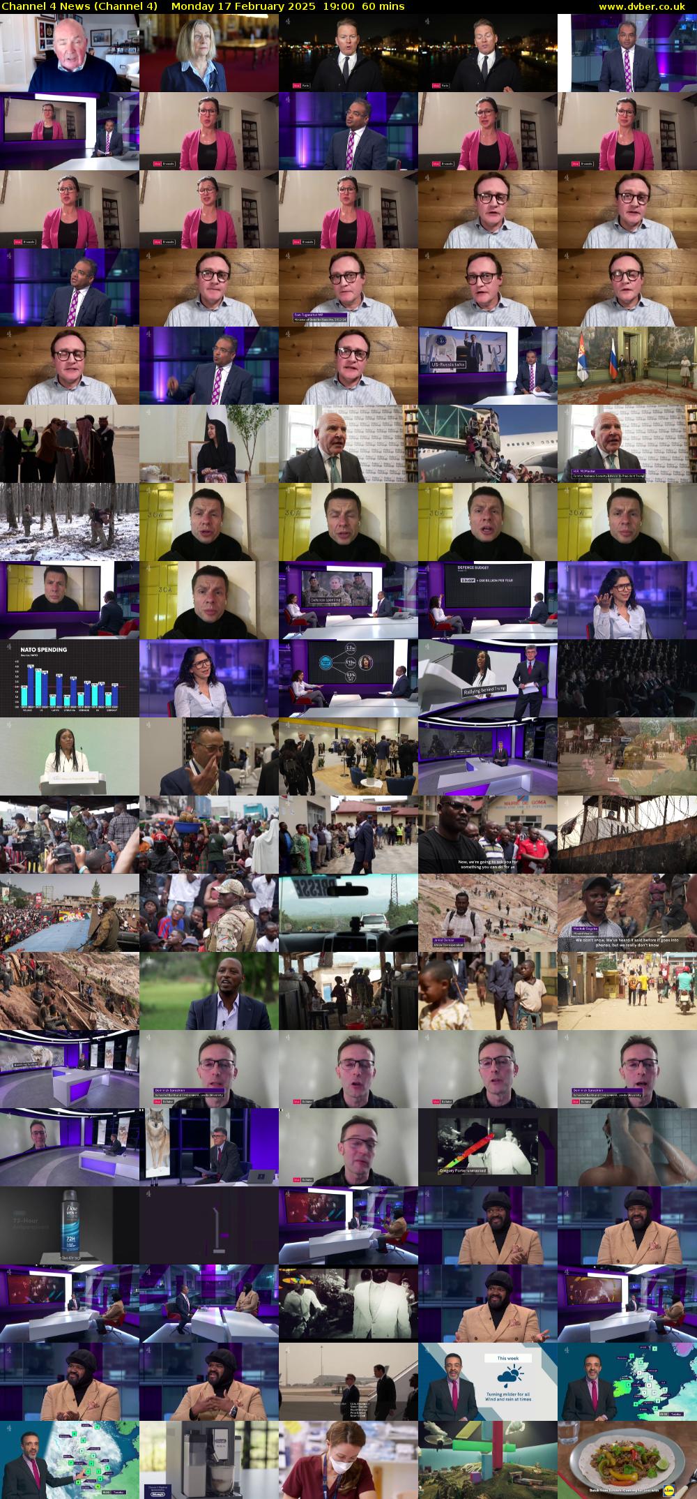 Channel 4 News (Channel 4) Monday 17 February 2025 19:00 - 20:00