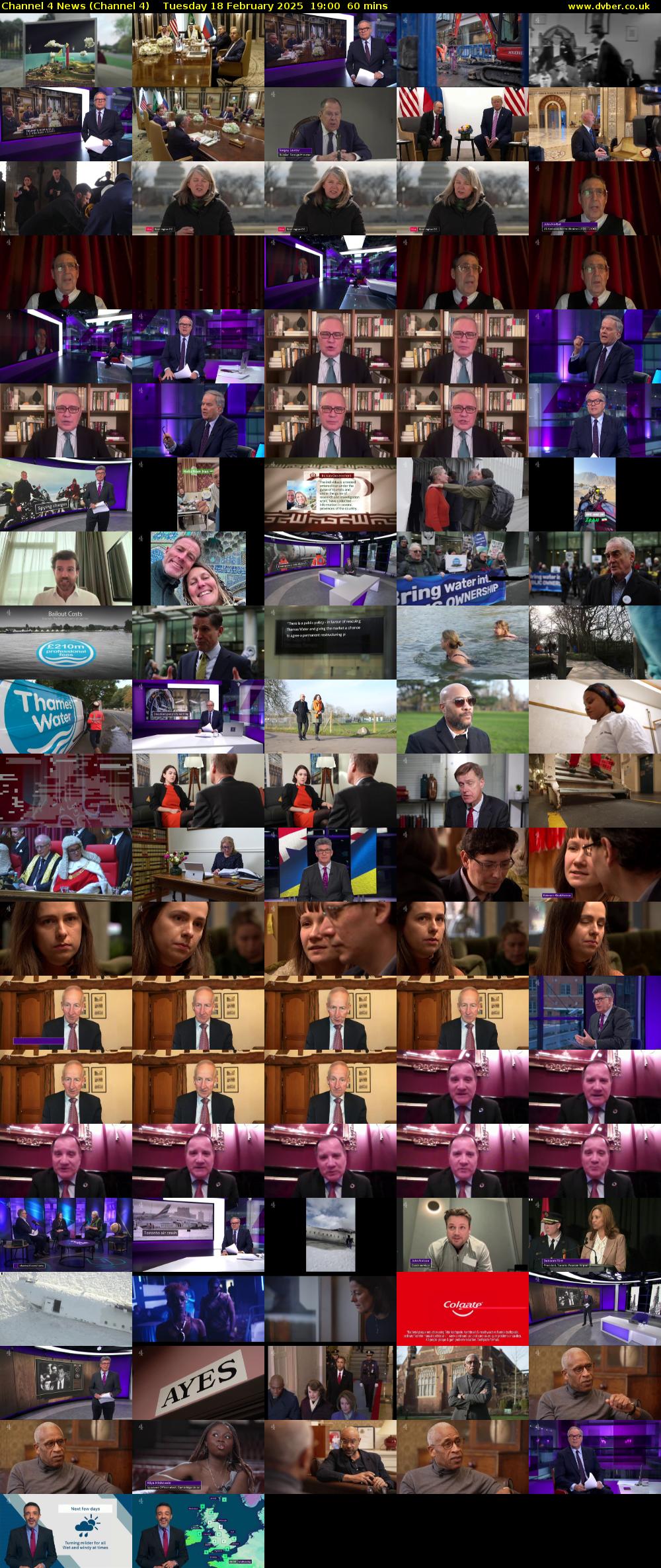 Channel 4 News (Channel 4) Tuesday 18 February 2025 19:00 - 20:00