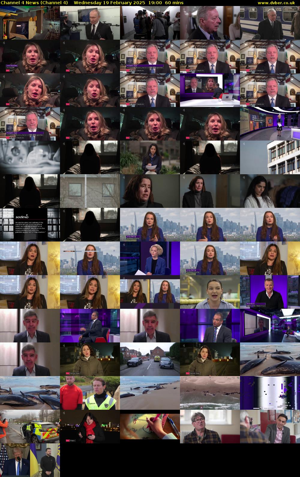 Channel 4 News (Channel 4) Wednesday 19 February 2025 19:00 - 20:00