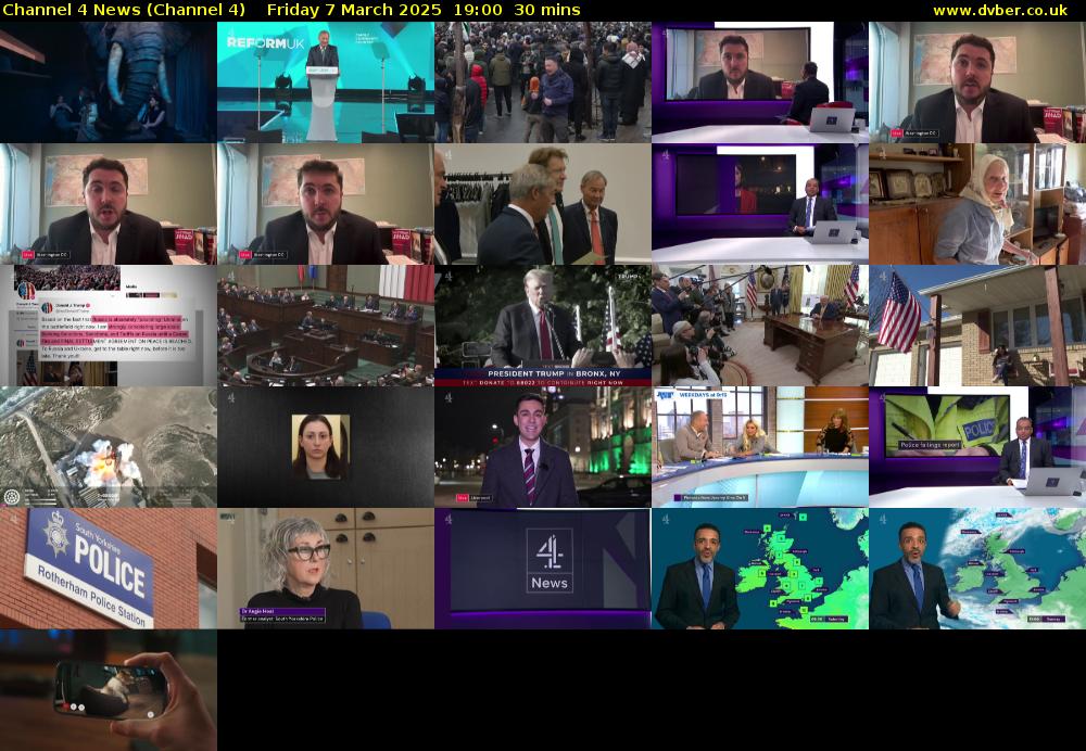 Channel 4 News (Channel 4) Friday 7 March 2025 19:00 - 19:30