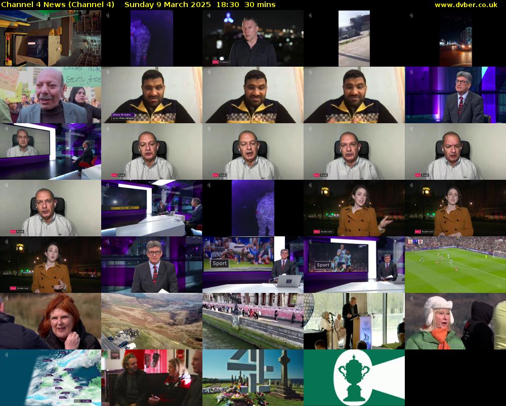 Channel 4 News (Channel 4) Sunday 9 March 2025 18:30 - 19:00