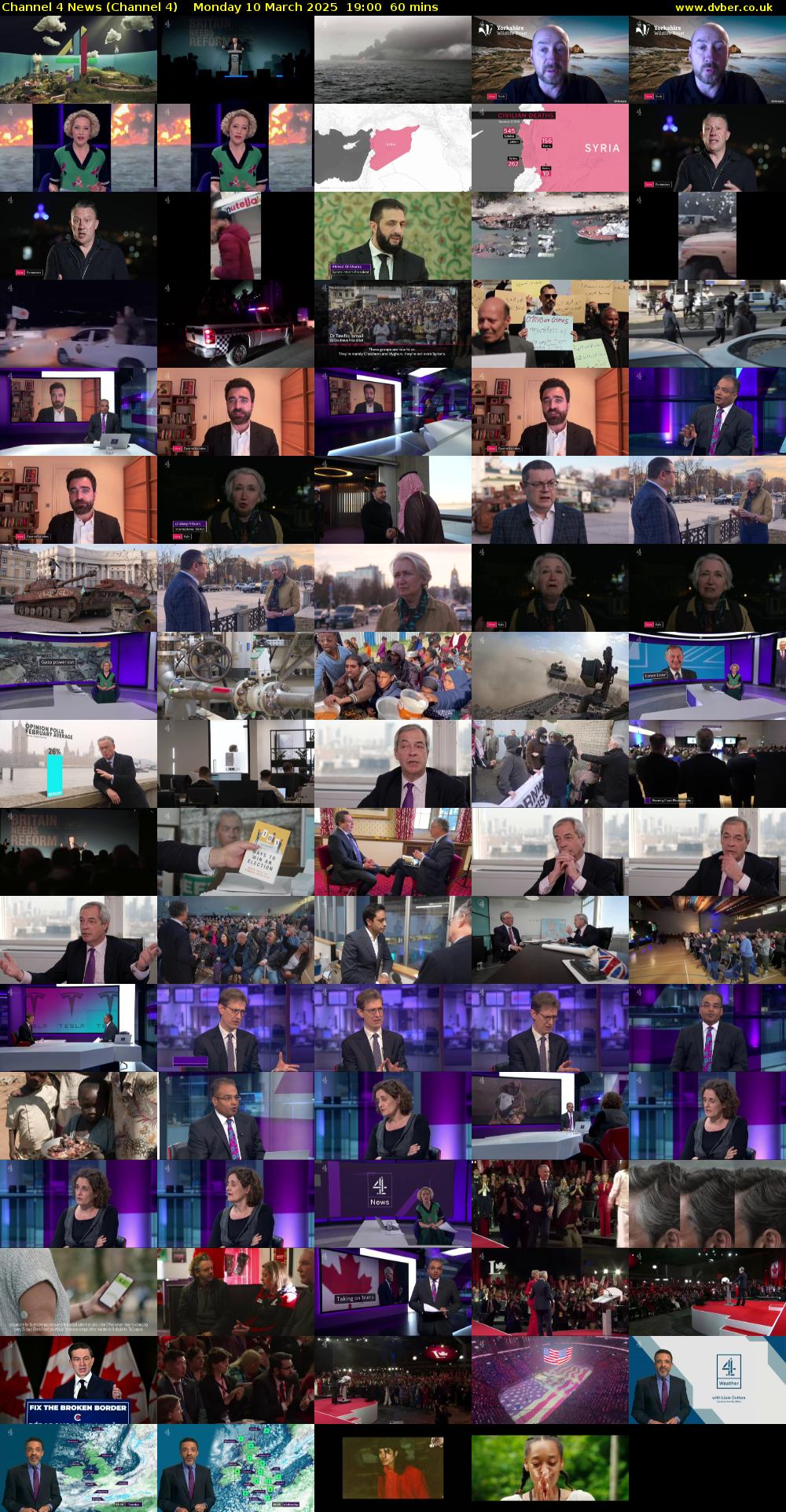 Channel 4 News (Channel 4) Monday 10 March 2025 19:00 - 20:00