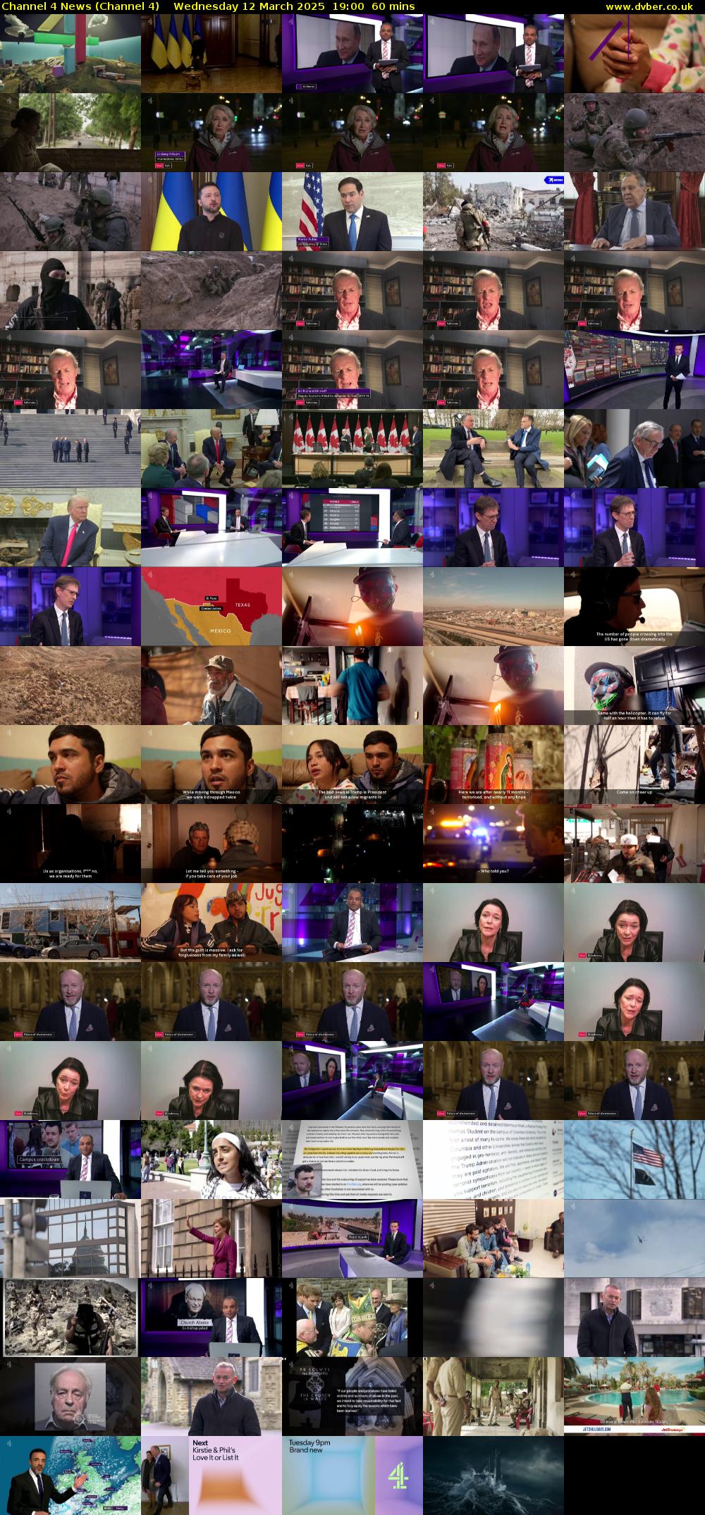 Channel 4 News (Channel 4) Wednesday 12 March 2025 19:00 - 20:00