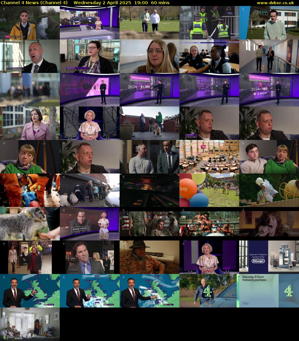Channel 4 News (Channel 4) Wednesday 2 April 2025 19:00 - 20:00