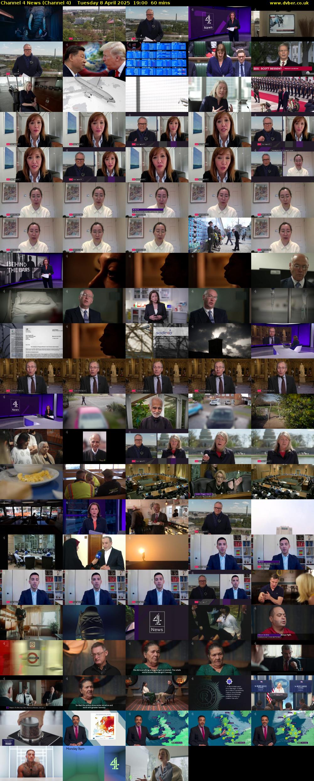 Channel 4 News (Channel 4) Tuesday 8 April 2025 19:00 - 20:00