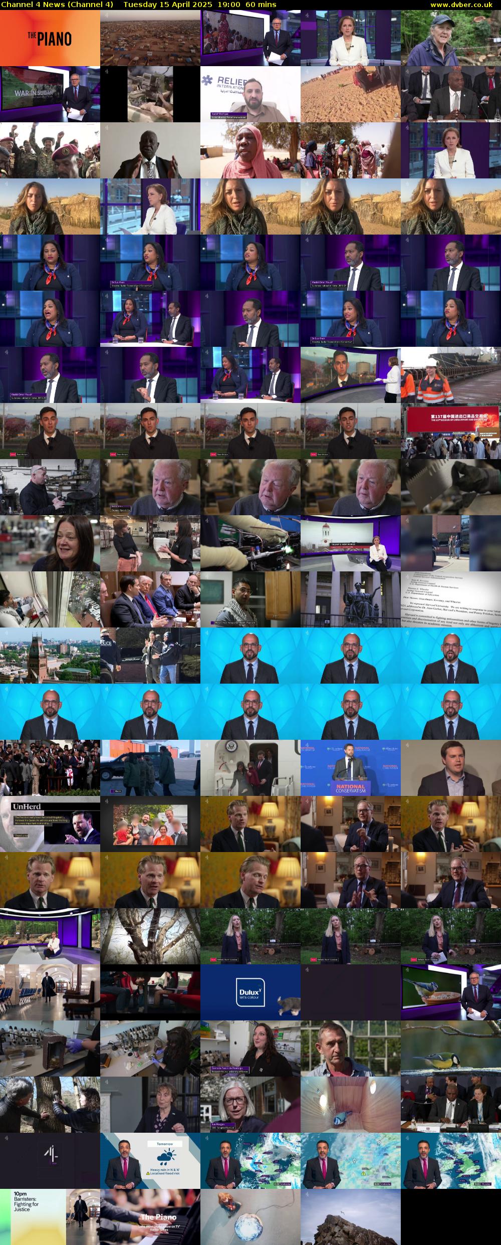 Channel 4 News (Channel 4) Tuesday 15 April 2025 19:00 - 20:00