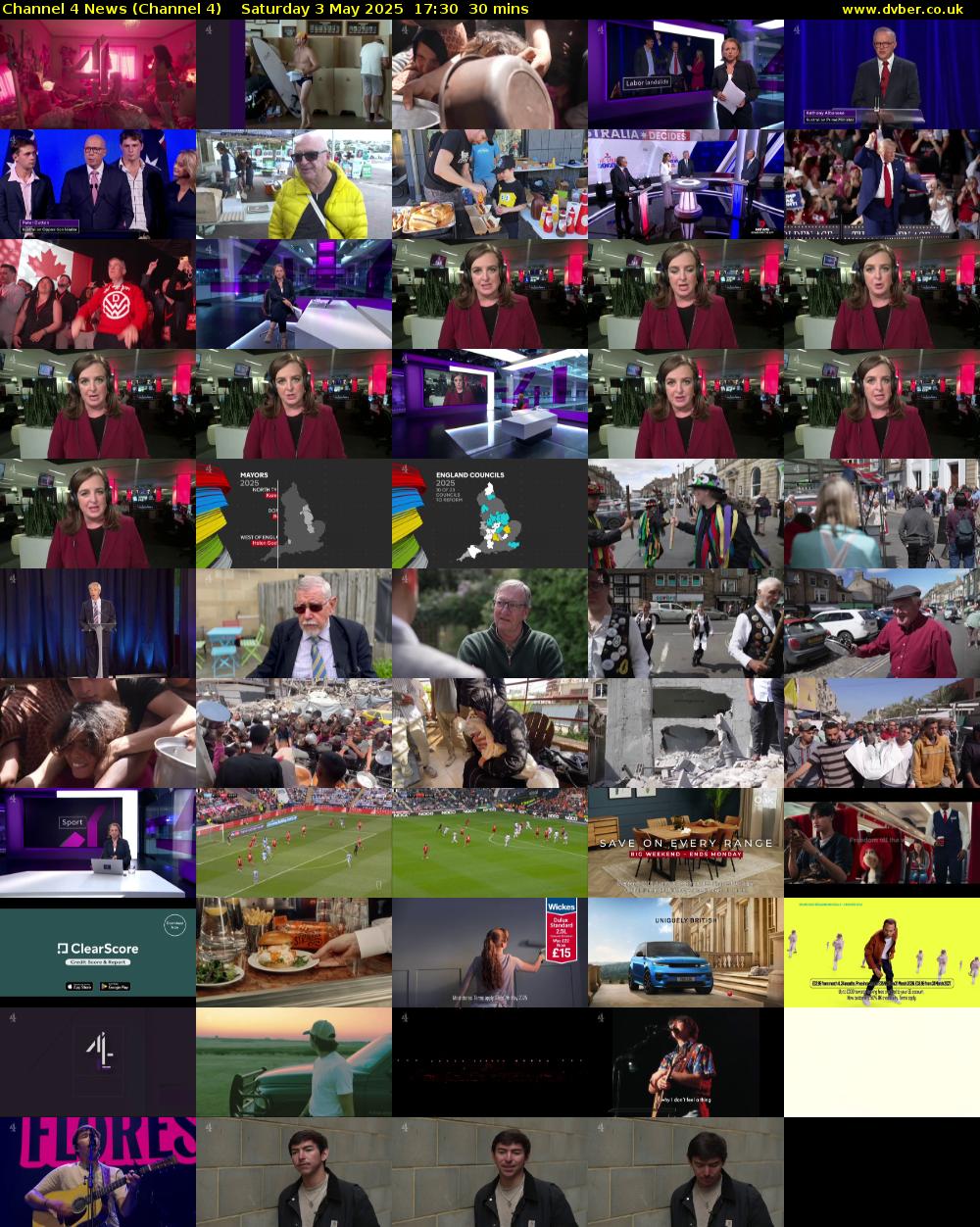 Channel 4 News (Channel 4) Saturday 3 May 2025 17:30 - 18:00