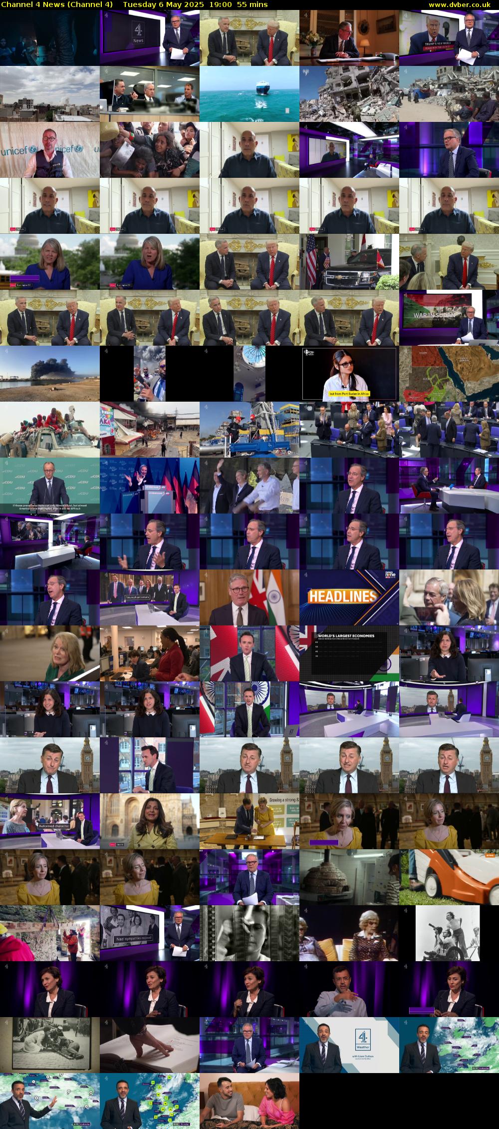 Channel 4 News (Channel 4) Tuesday 6 May 2025 19:00 - 19:55