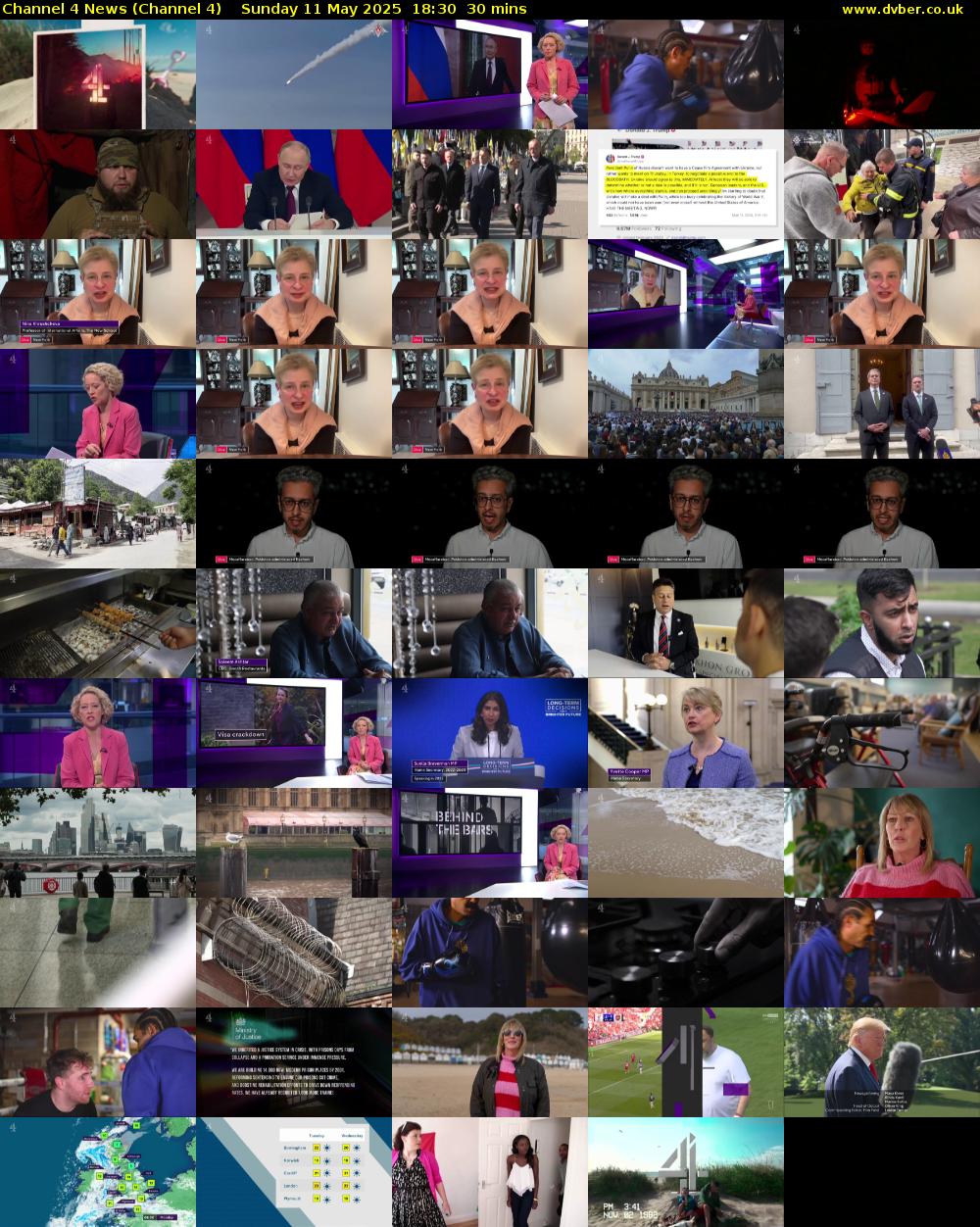 Channel 4 News (Channel 4) Sunday 11 May 2025 18:30 - 19:00