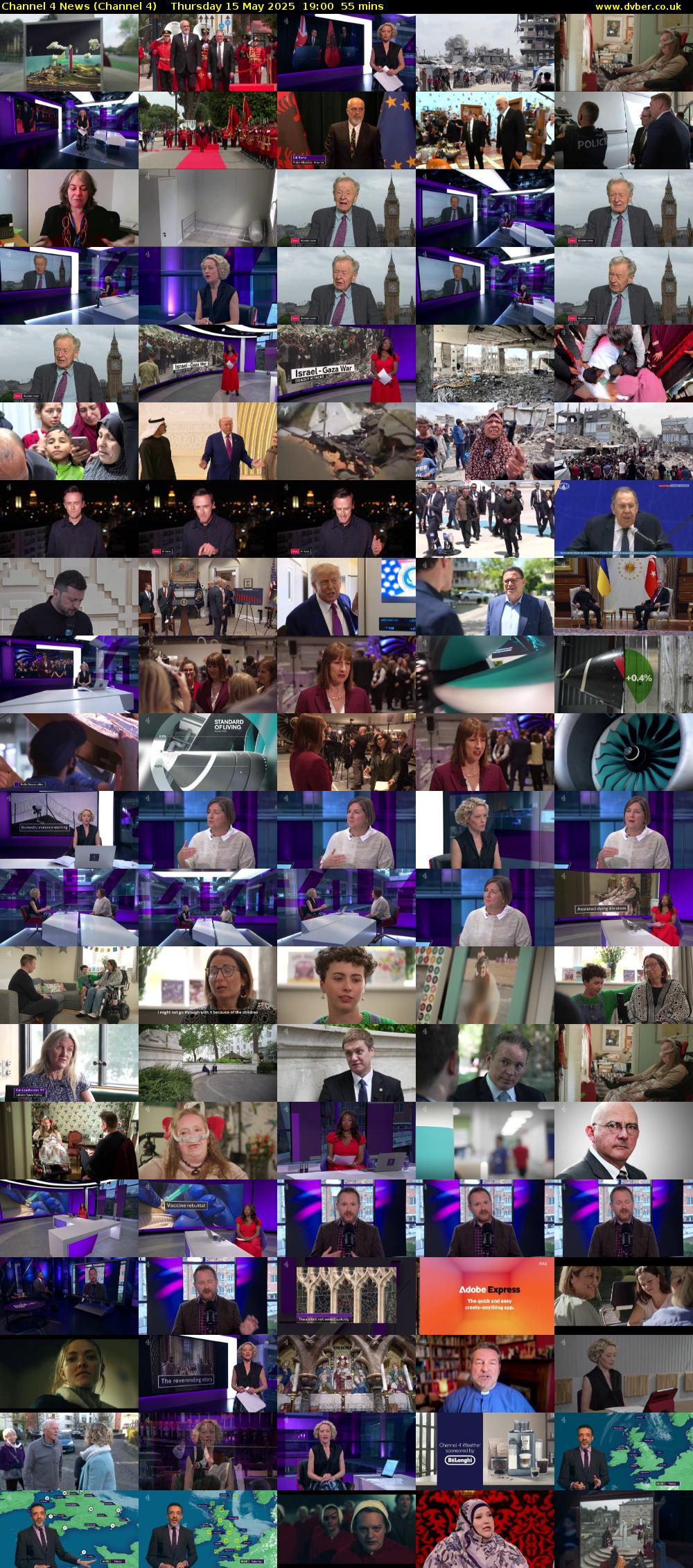 Channel 4 News (Channel 4) Thursday 15 May 2025 19:00 - 19:55